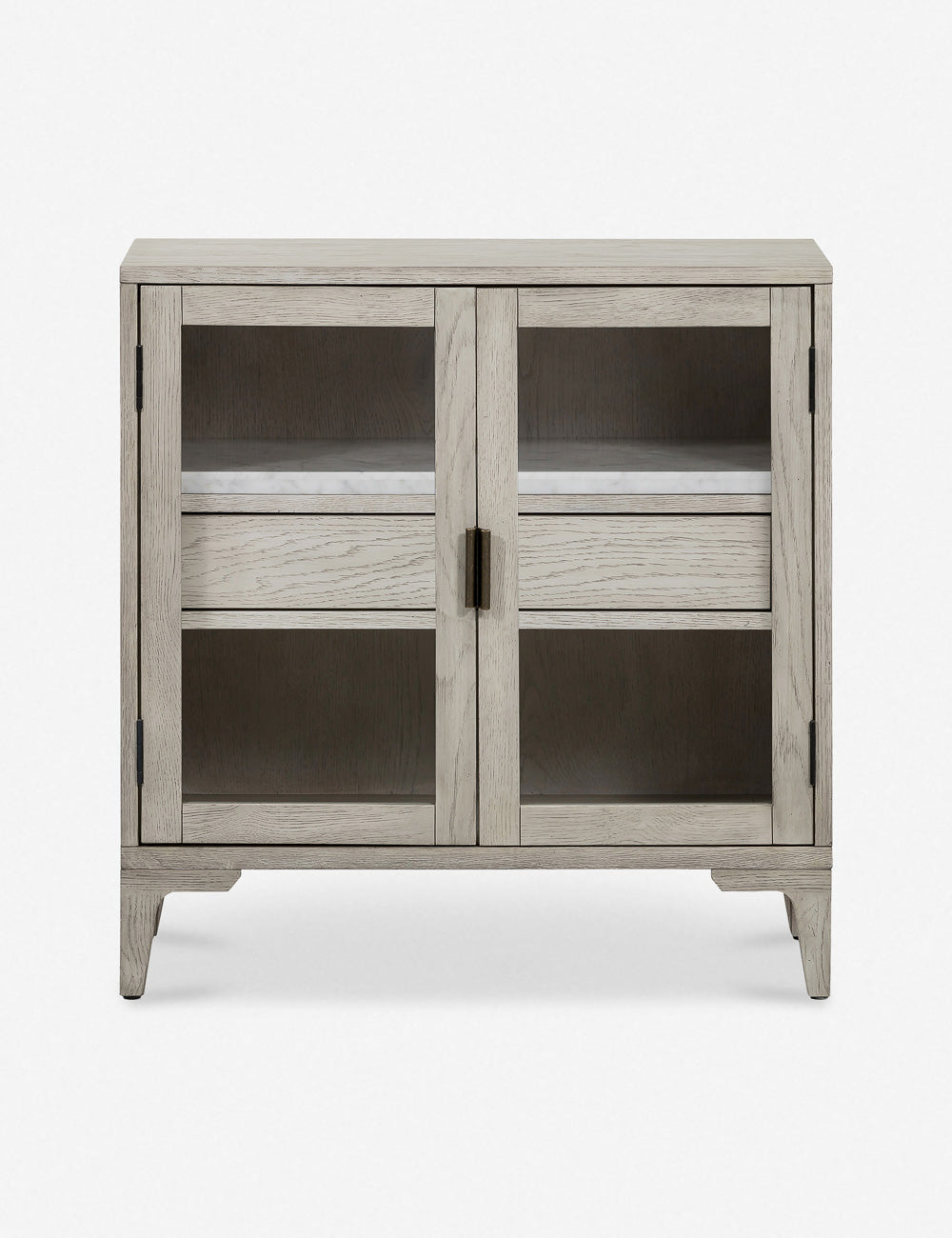Viggo Vintage White Oak Rustic 1-Drawer Cabinet Nightstand