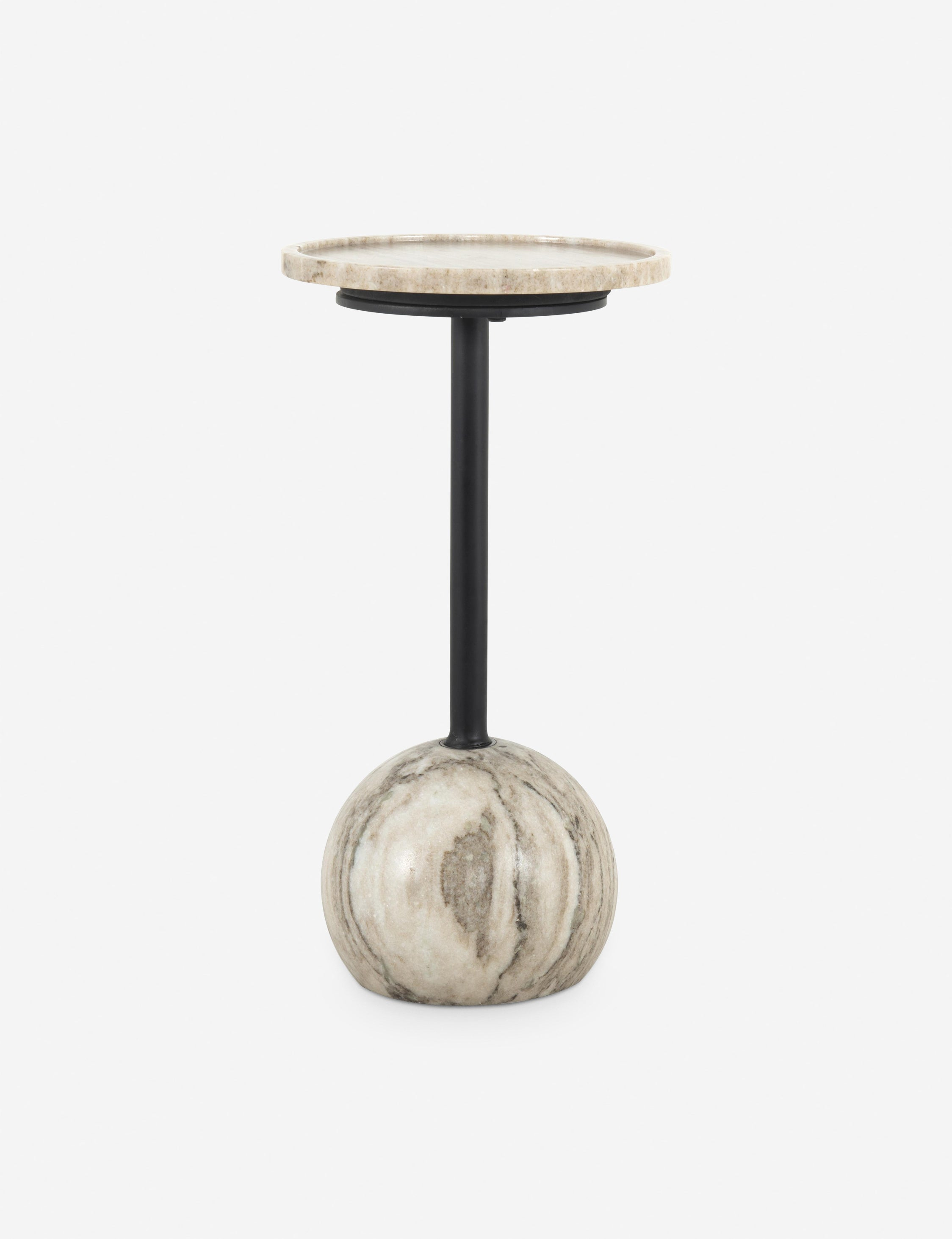 Nicholas Side Table - Antique White Marble