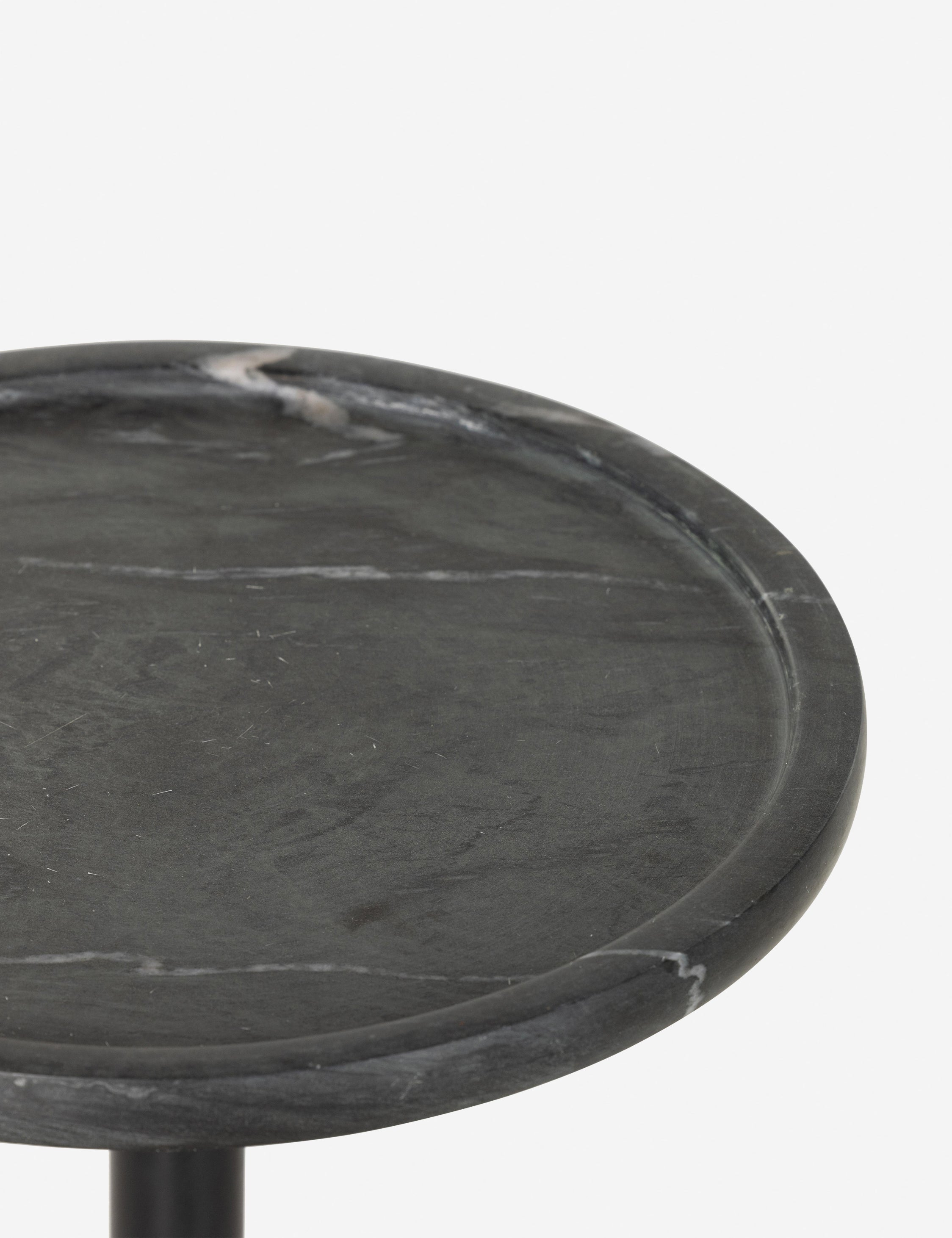 Nicholas Side Table - Black Marble