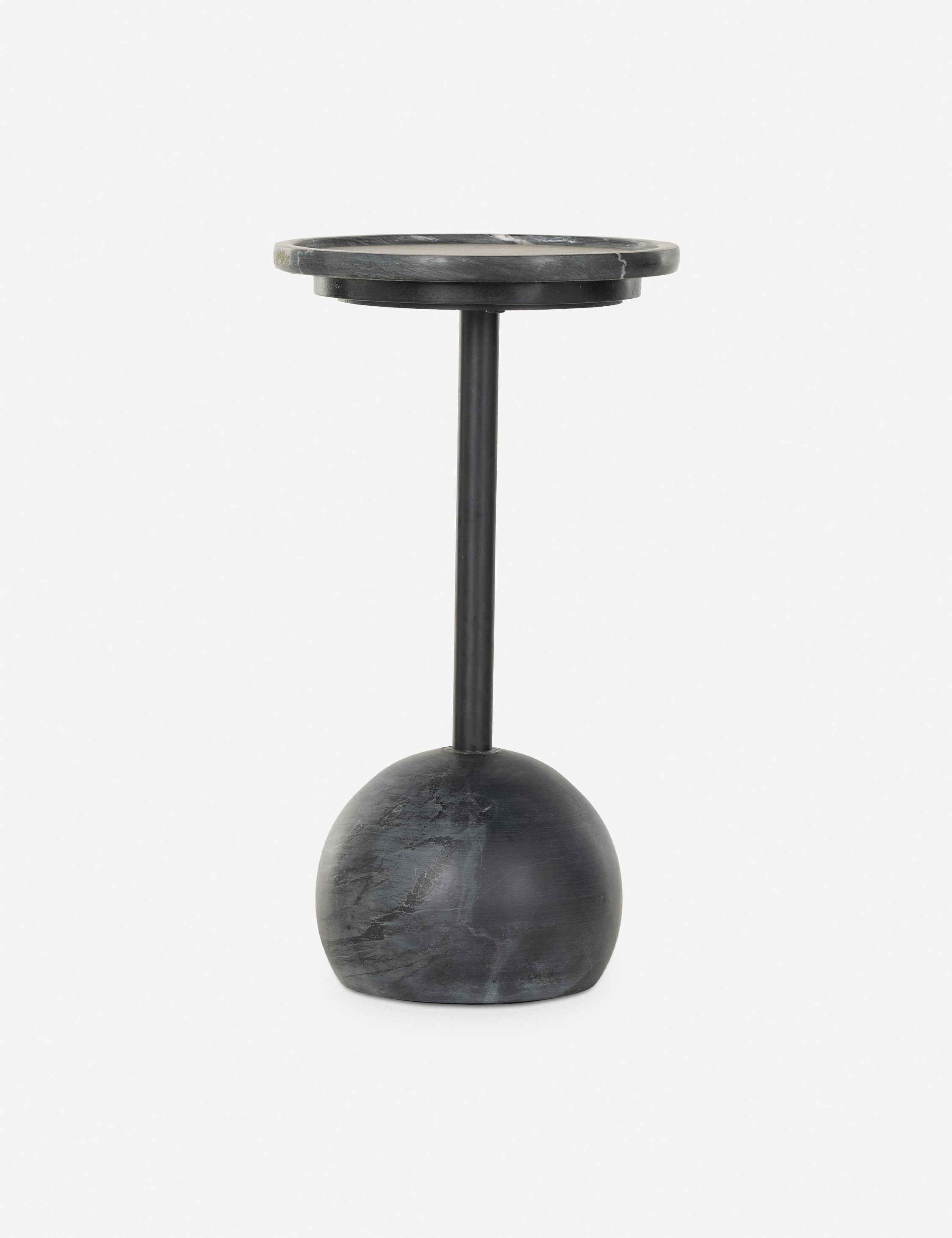 Nicholas Side Table - Black Marble