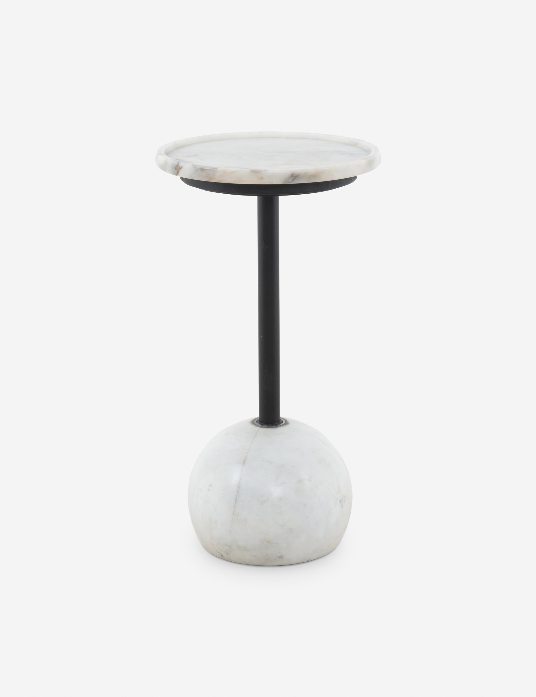 Nicholas Side Table - White Marble