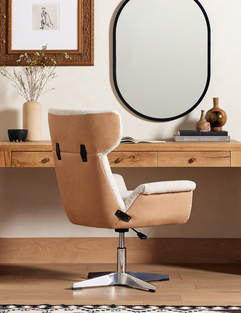 Dia Office Chair - Natural Boucle