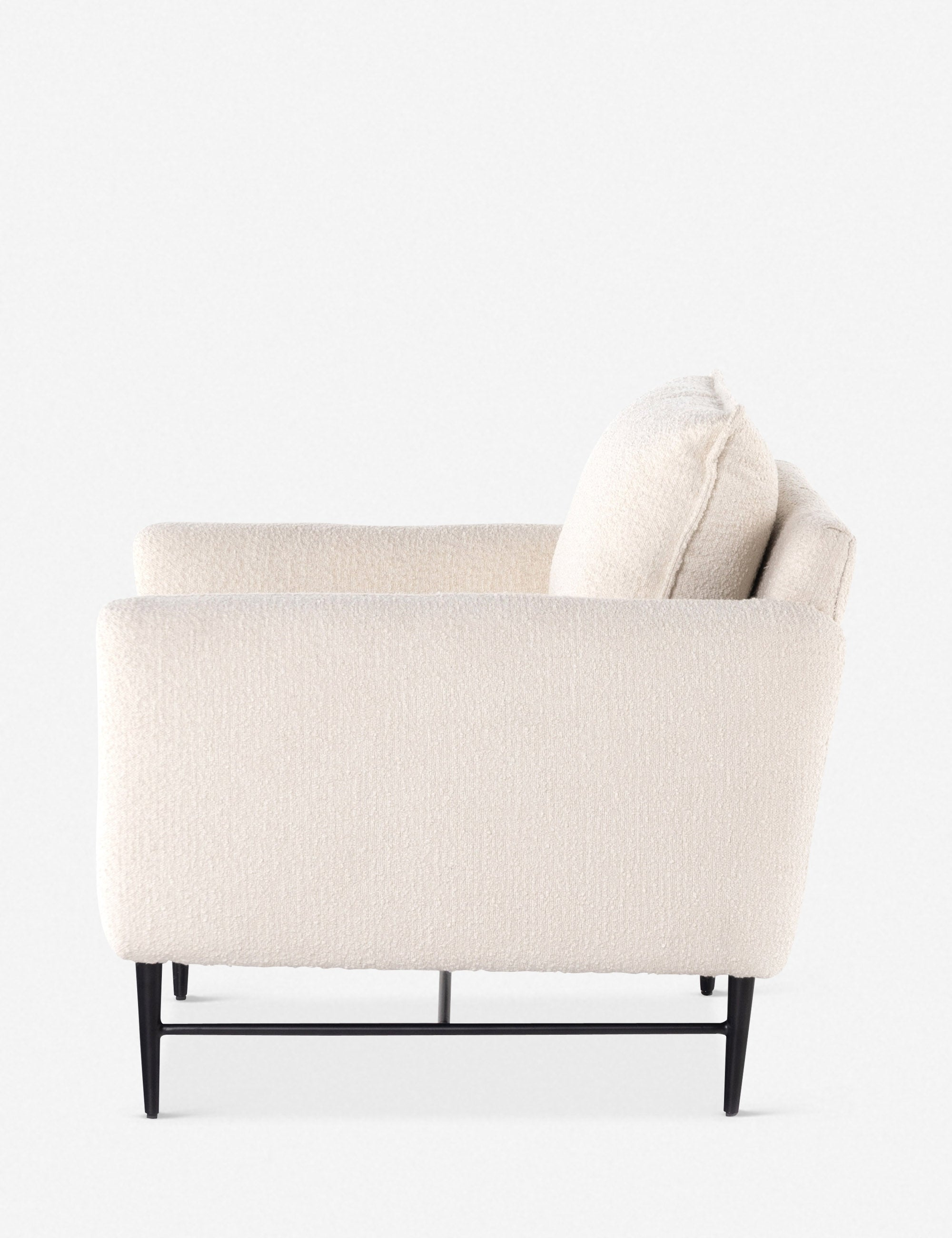 Easton Cream Velvet Contemporary Stationary Chair