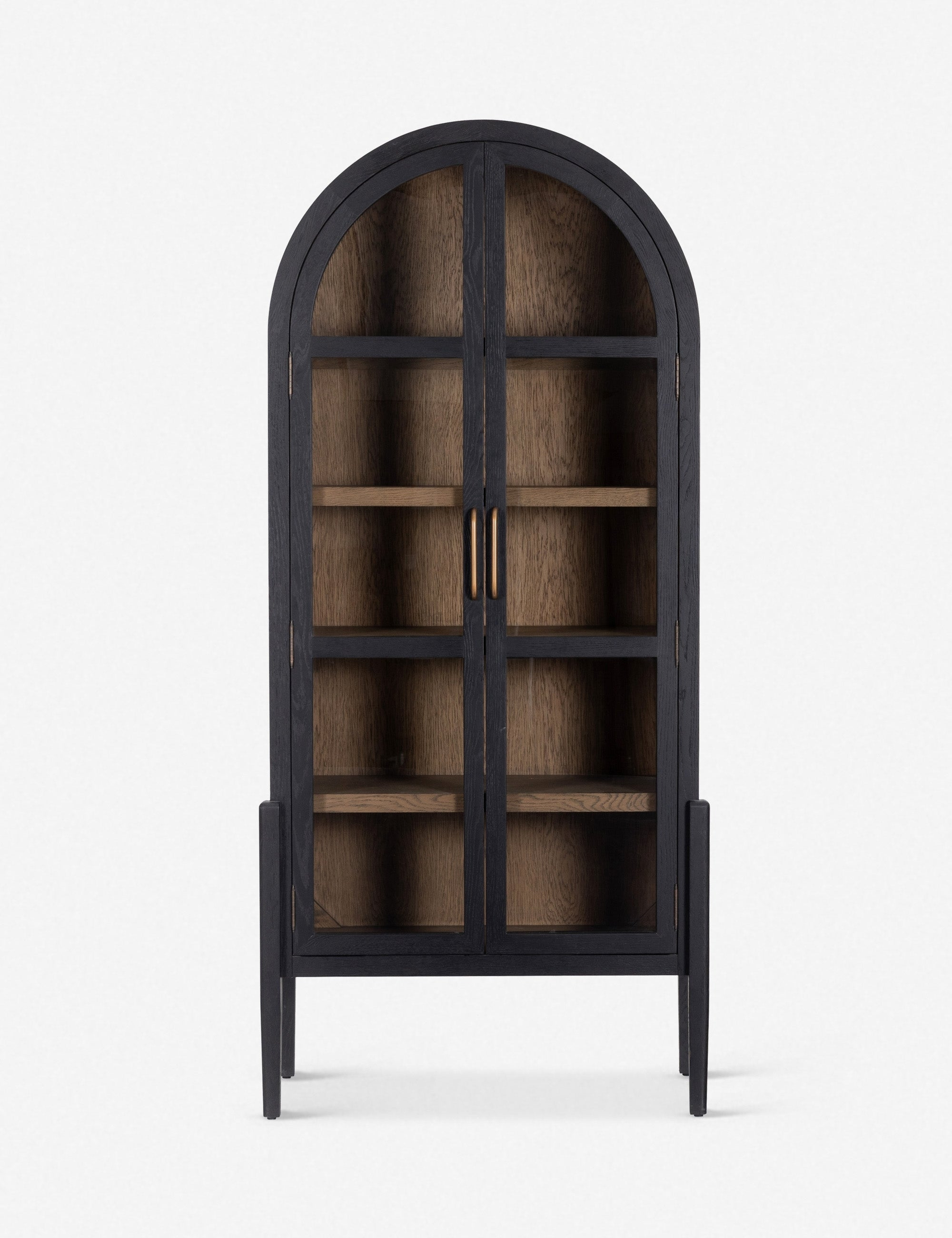 Apolline Curio Cabinet - Oak and Black