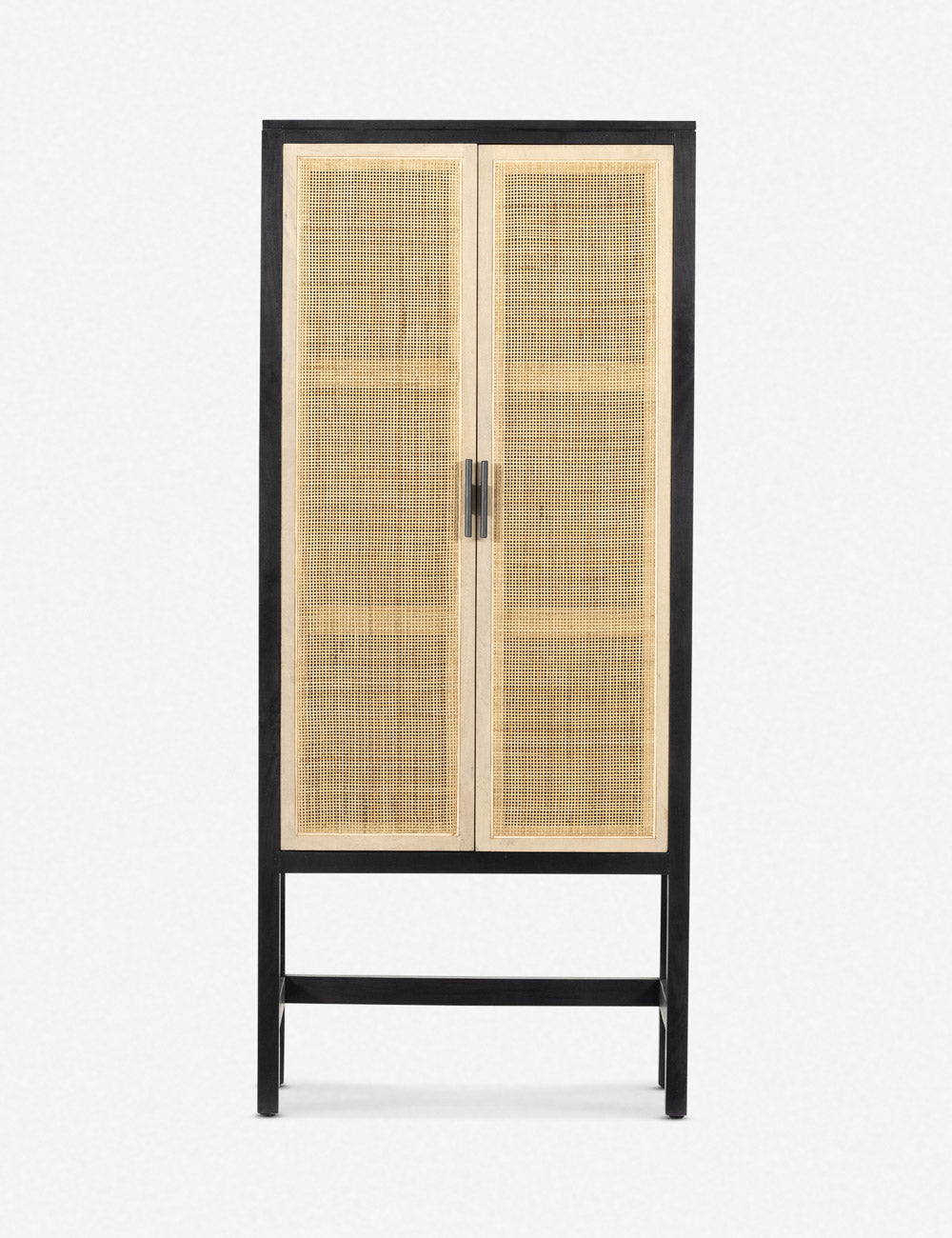 Hannah Narrow Cabinet - Black and Natural