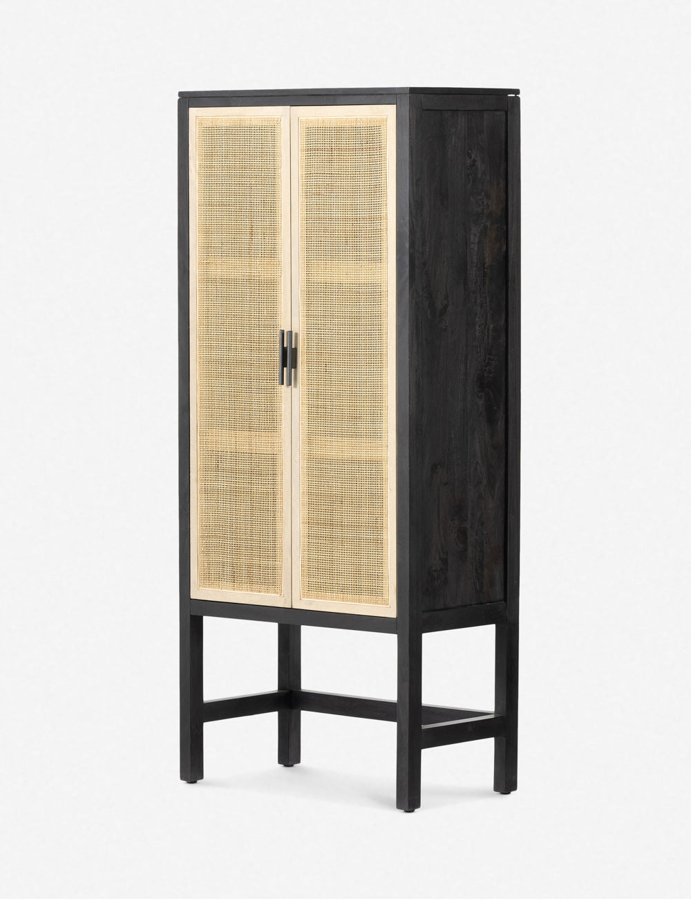 Hannah Narrow Cabinet - Black and Natural