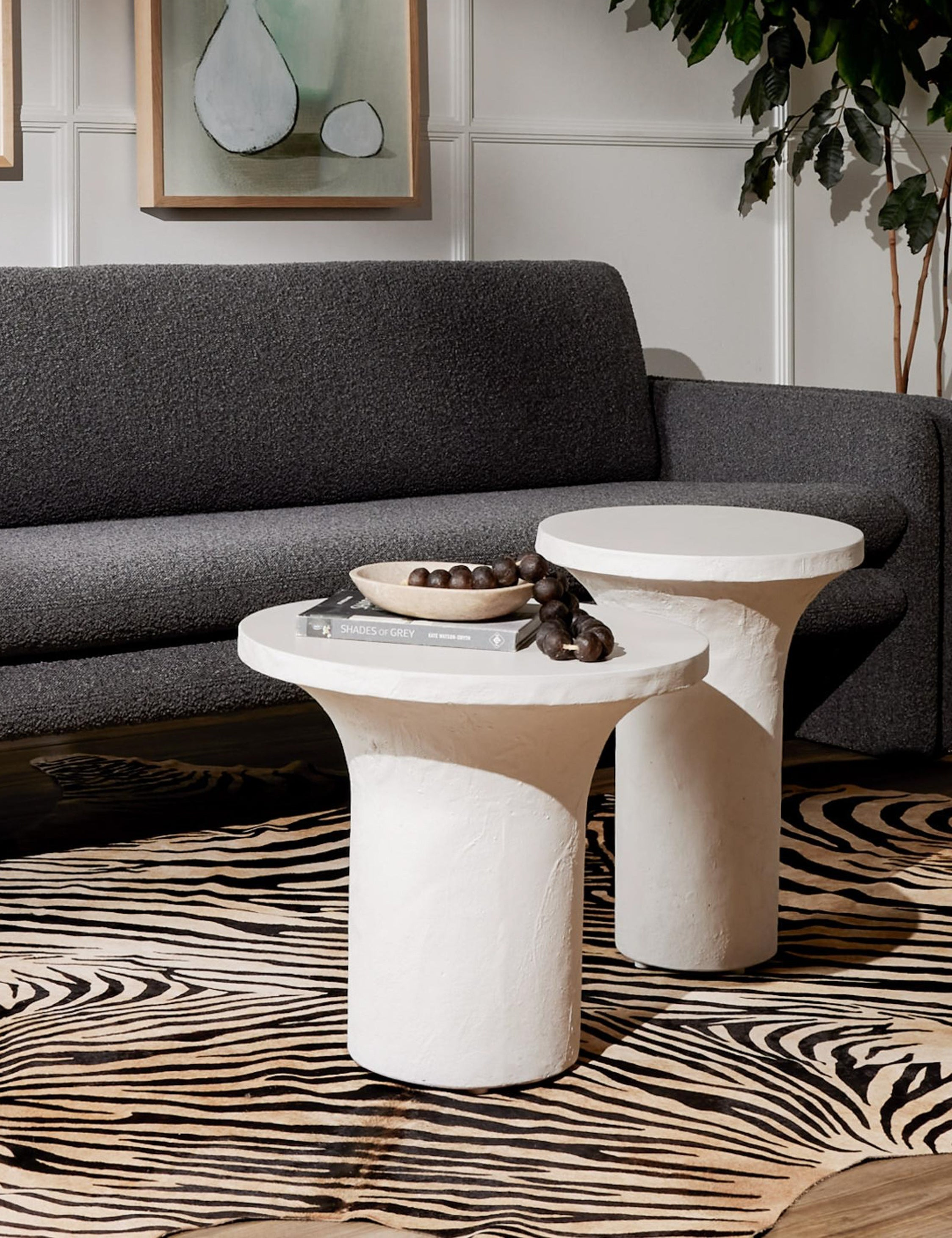 Ramos Low Round Side Table - White