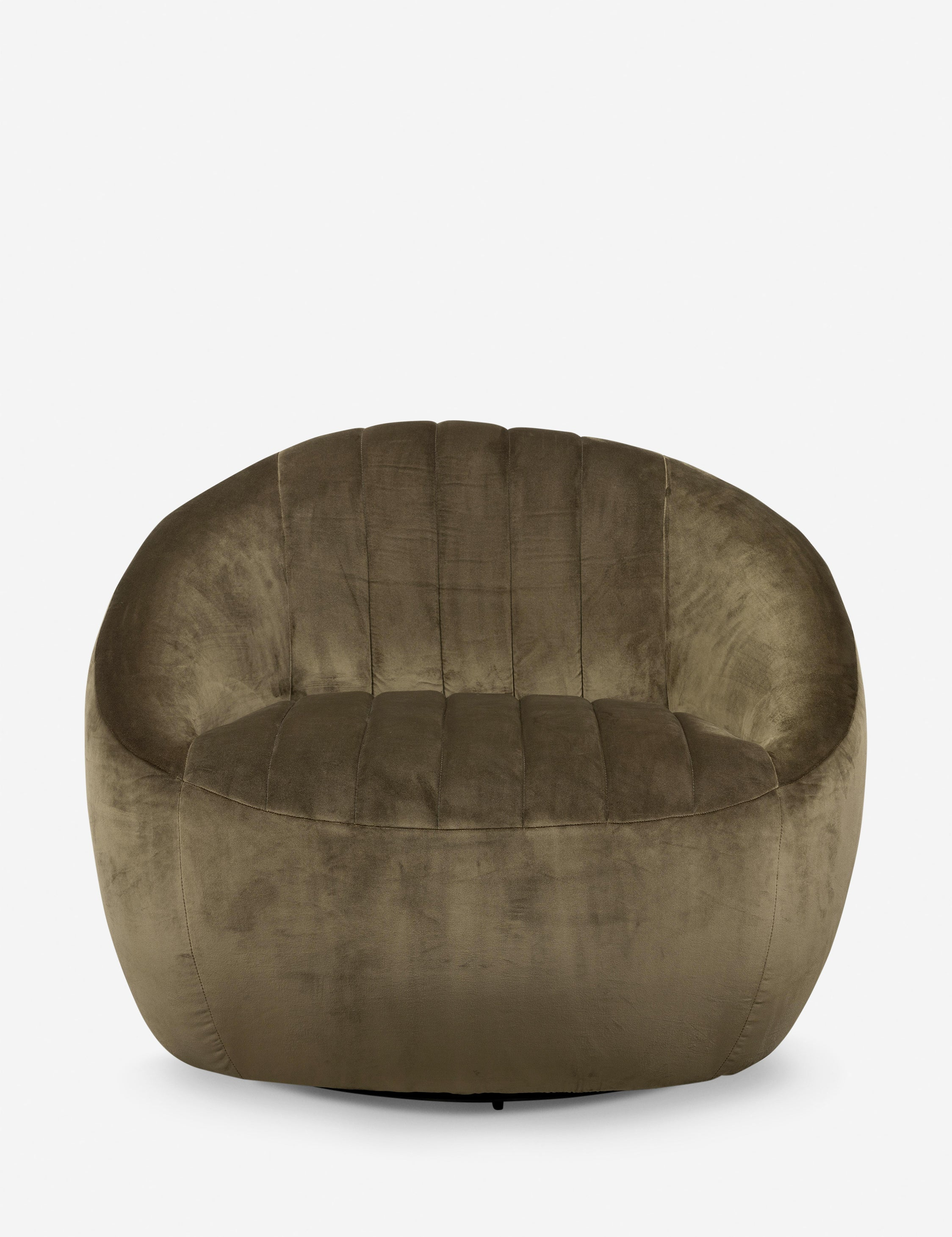 Beatrice Swivel Chair - Olive Velvet