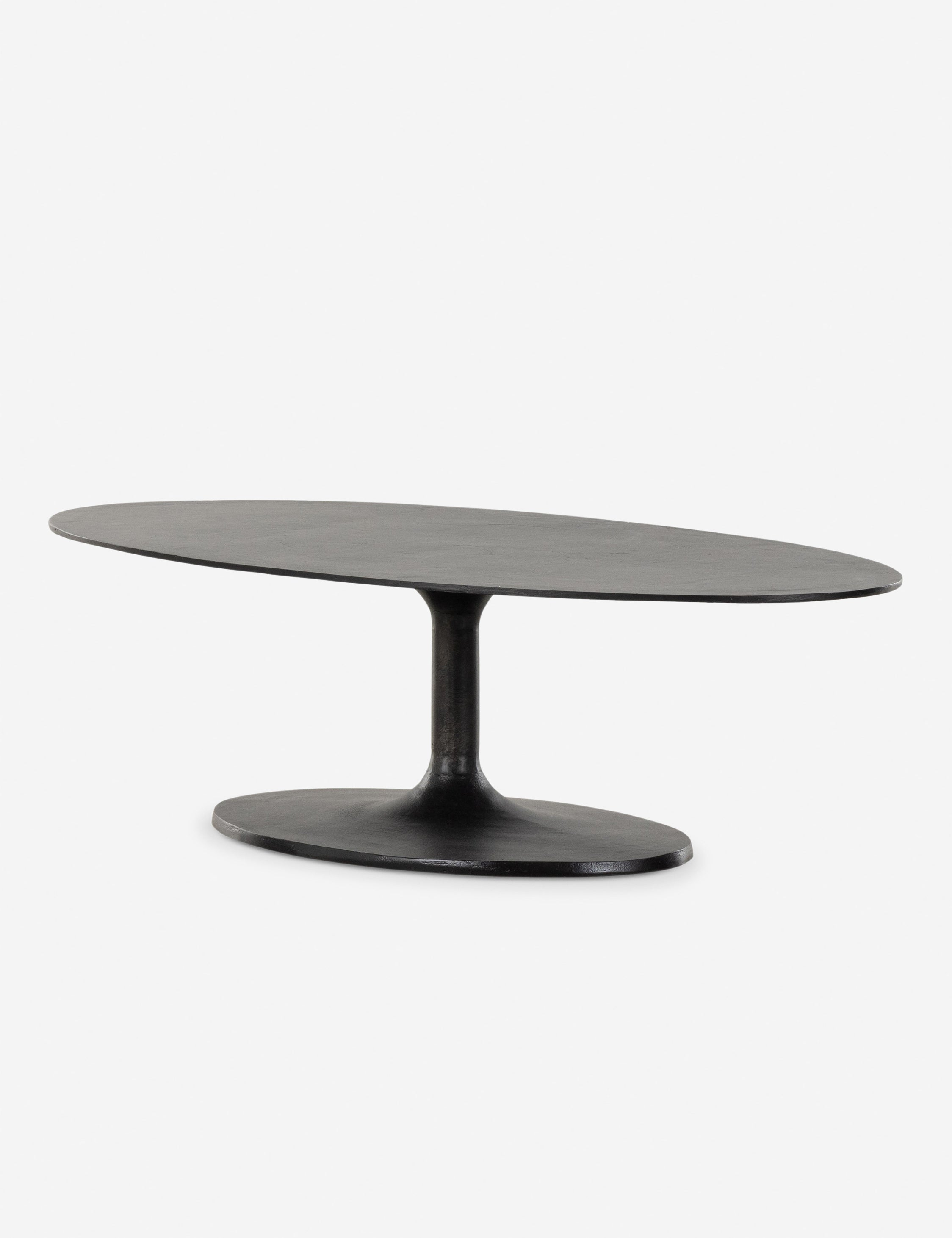 Inga Indoor / Outdoor Oval Coffee Table - Black