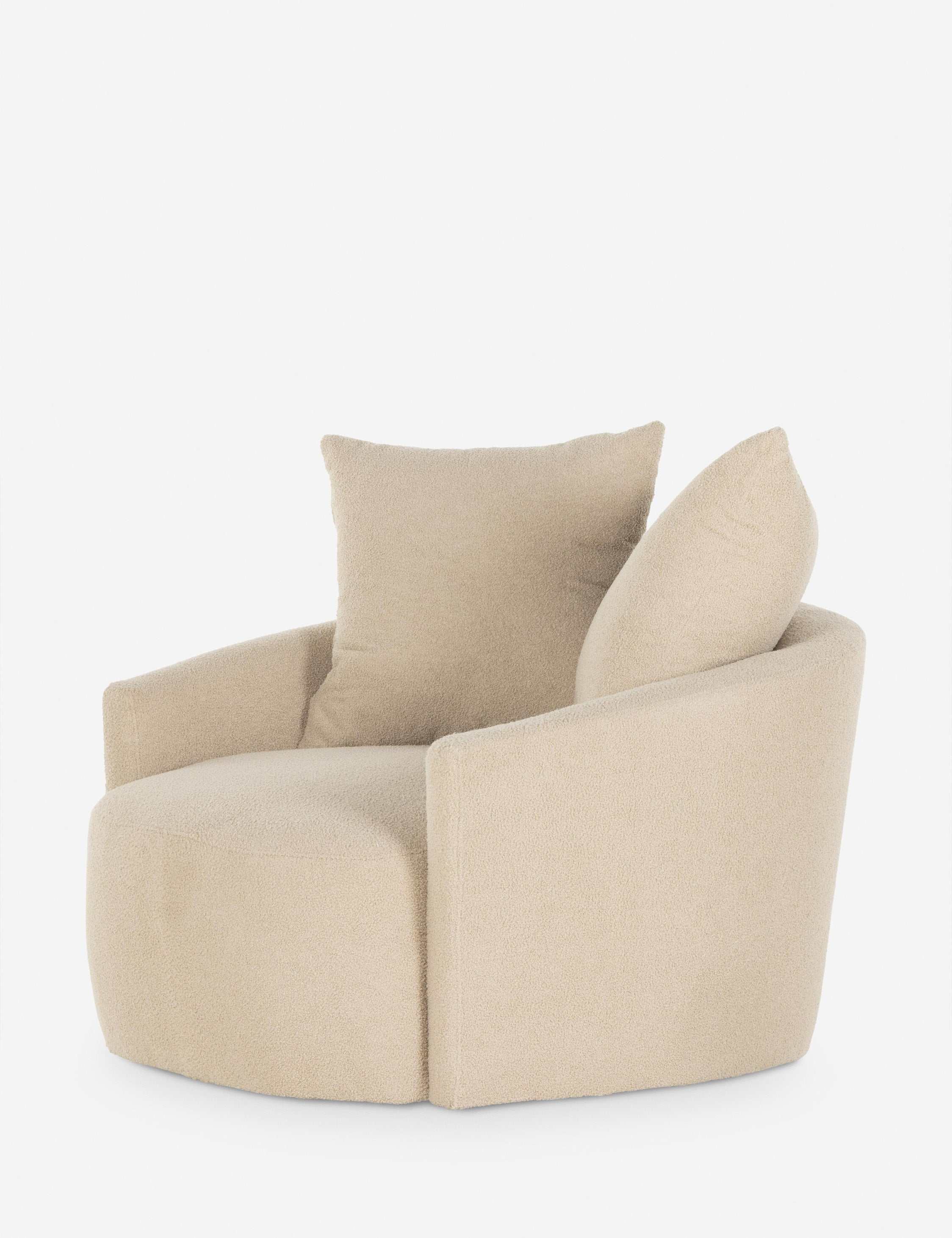 Kaila Swivel Chair - Taupe