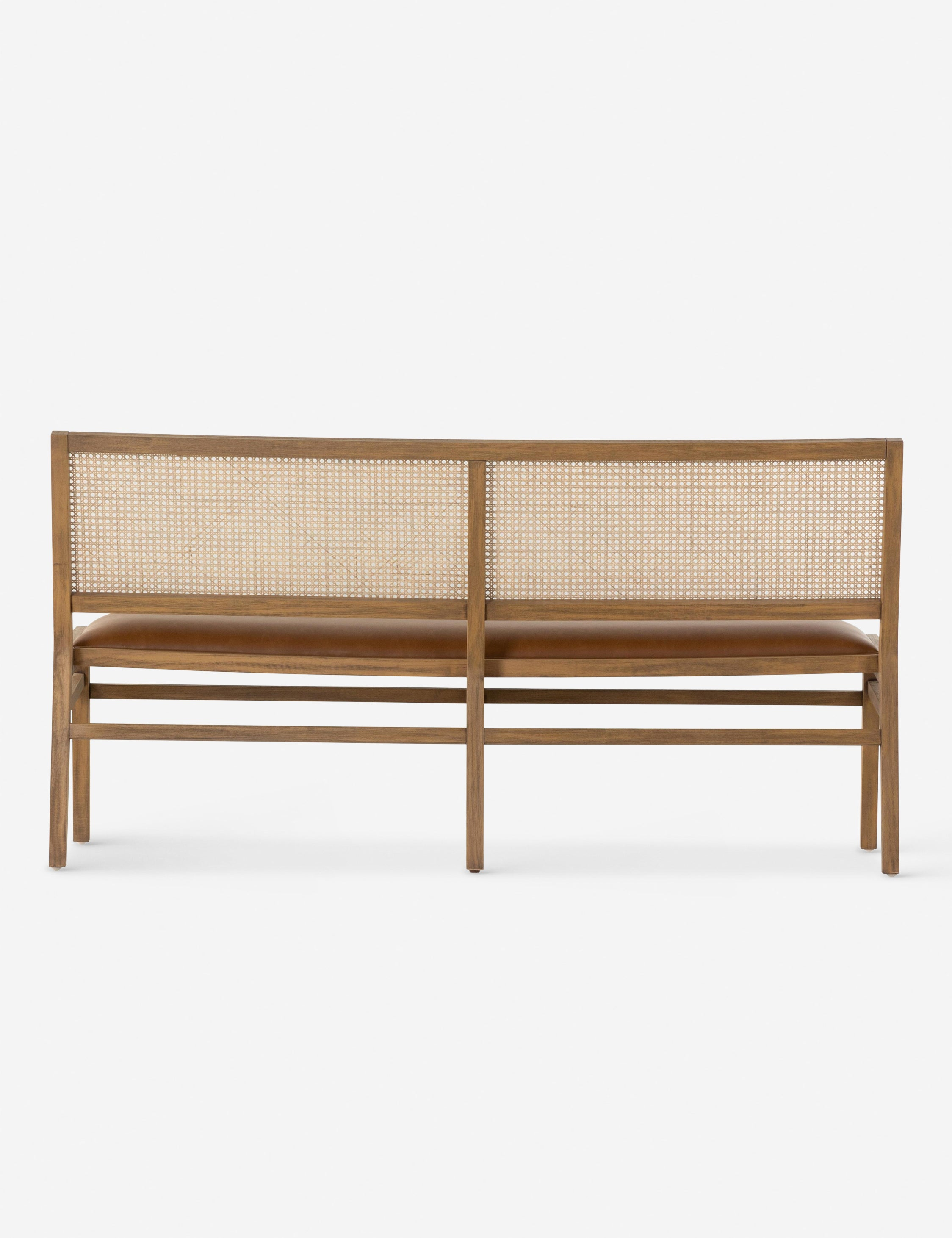 Archie Dining Bench - Butterscotch Leather