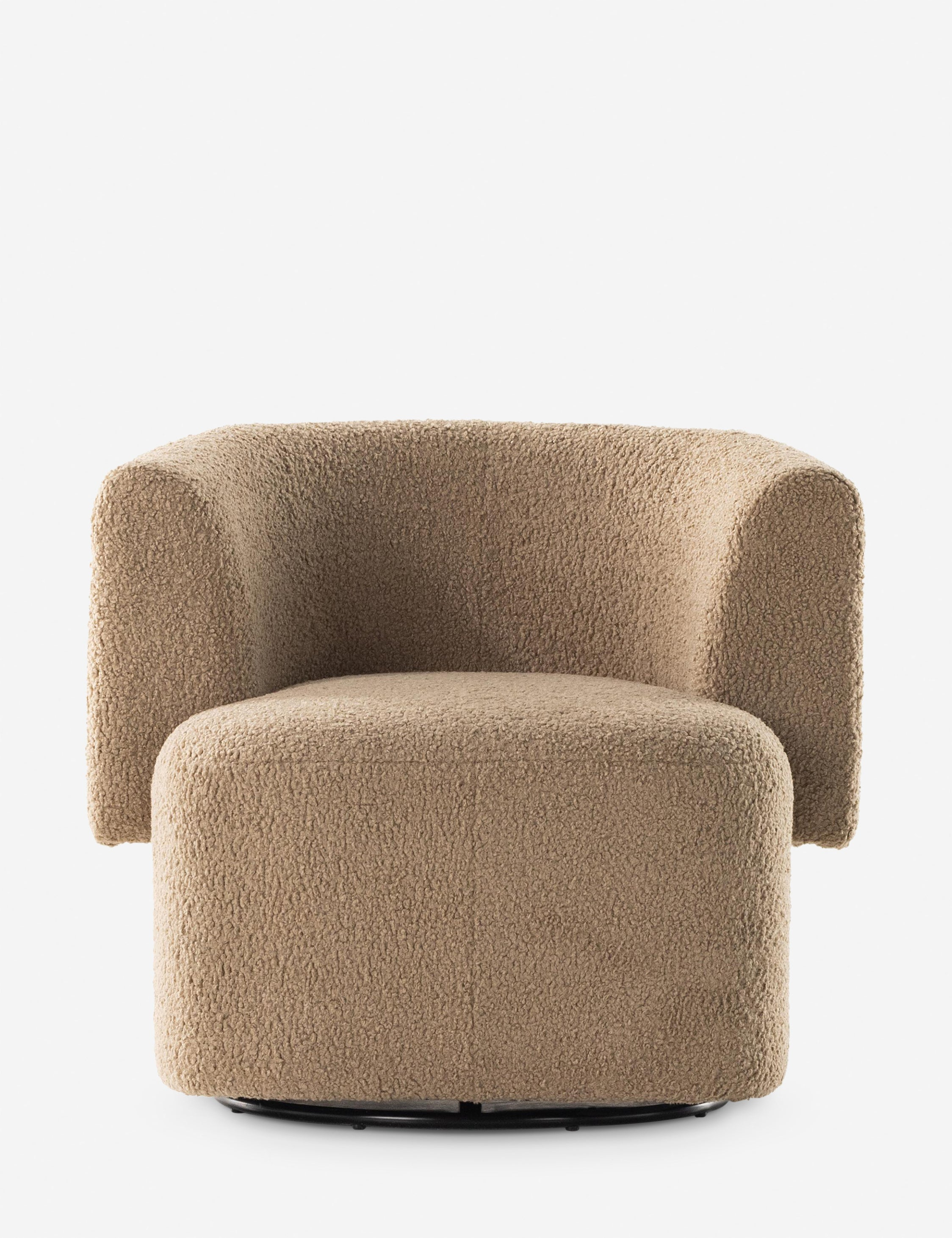 Kelis Swivel Chair - Camel Sheepskin