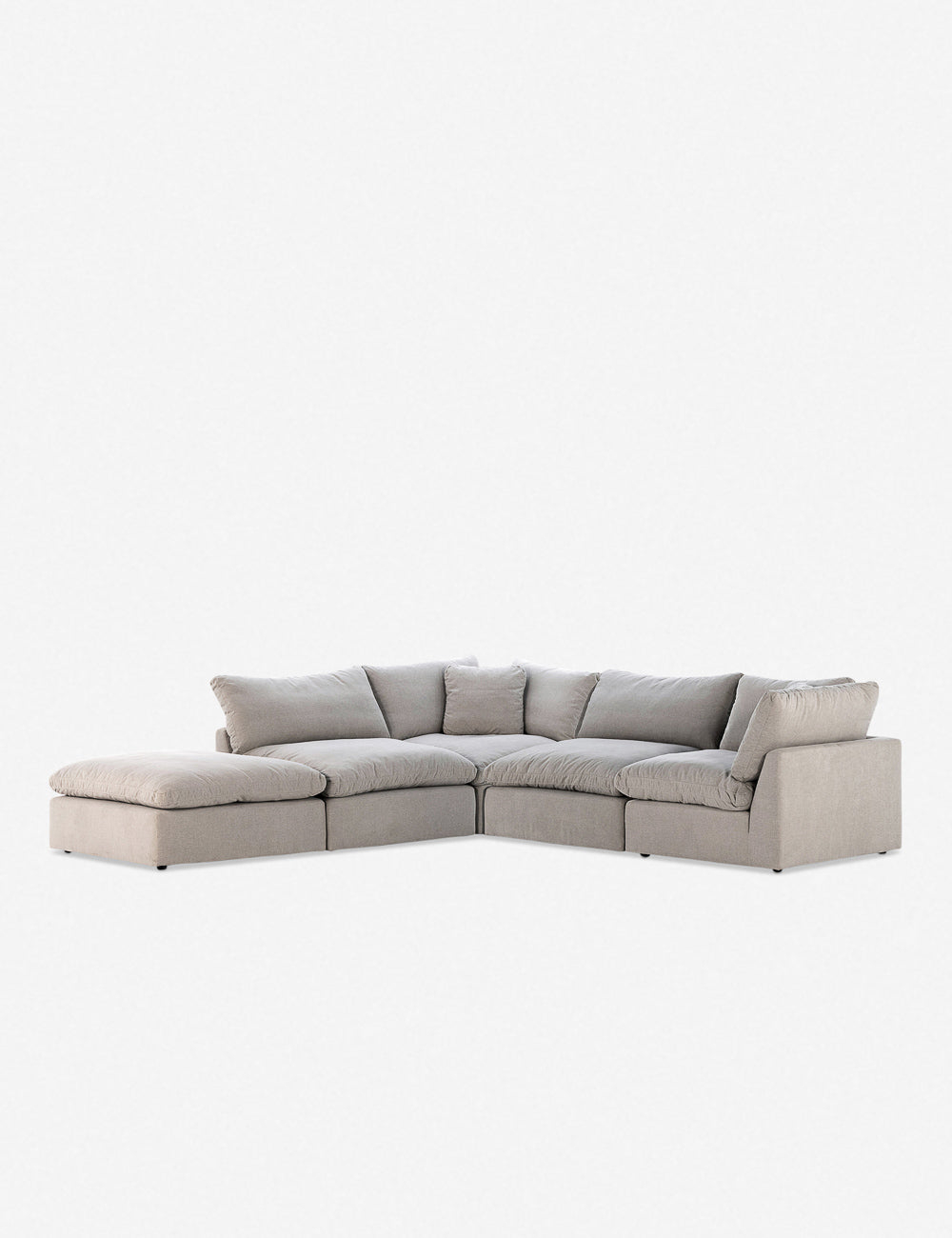 Bernard Sectional Sofa - Gray / Left-Facing