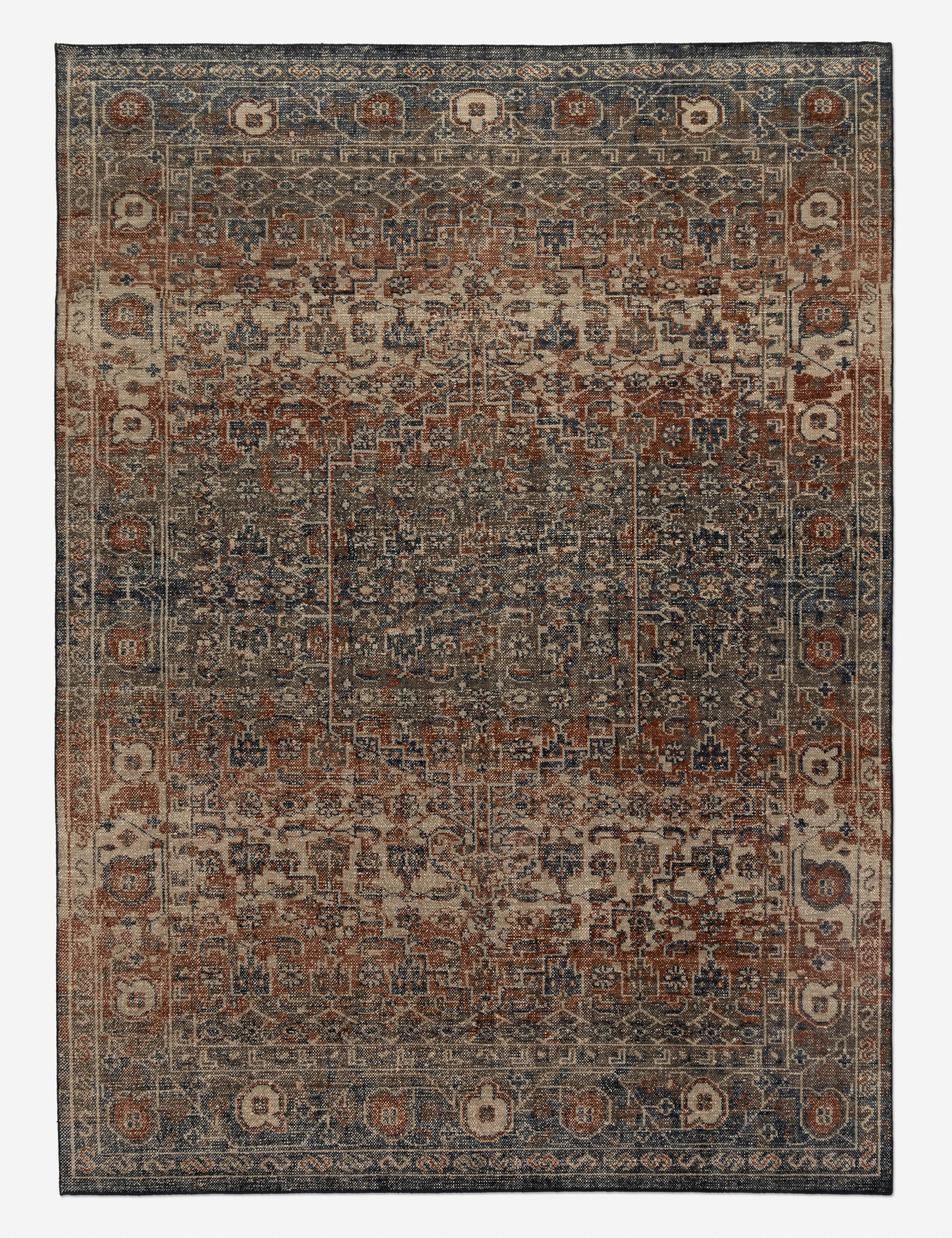 Umer Hand-Knotted Wool-Blend Rug - Brown / 8' x 10'