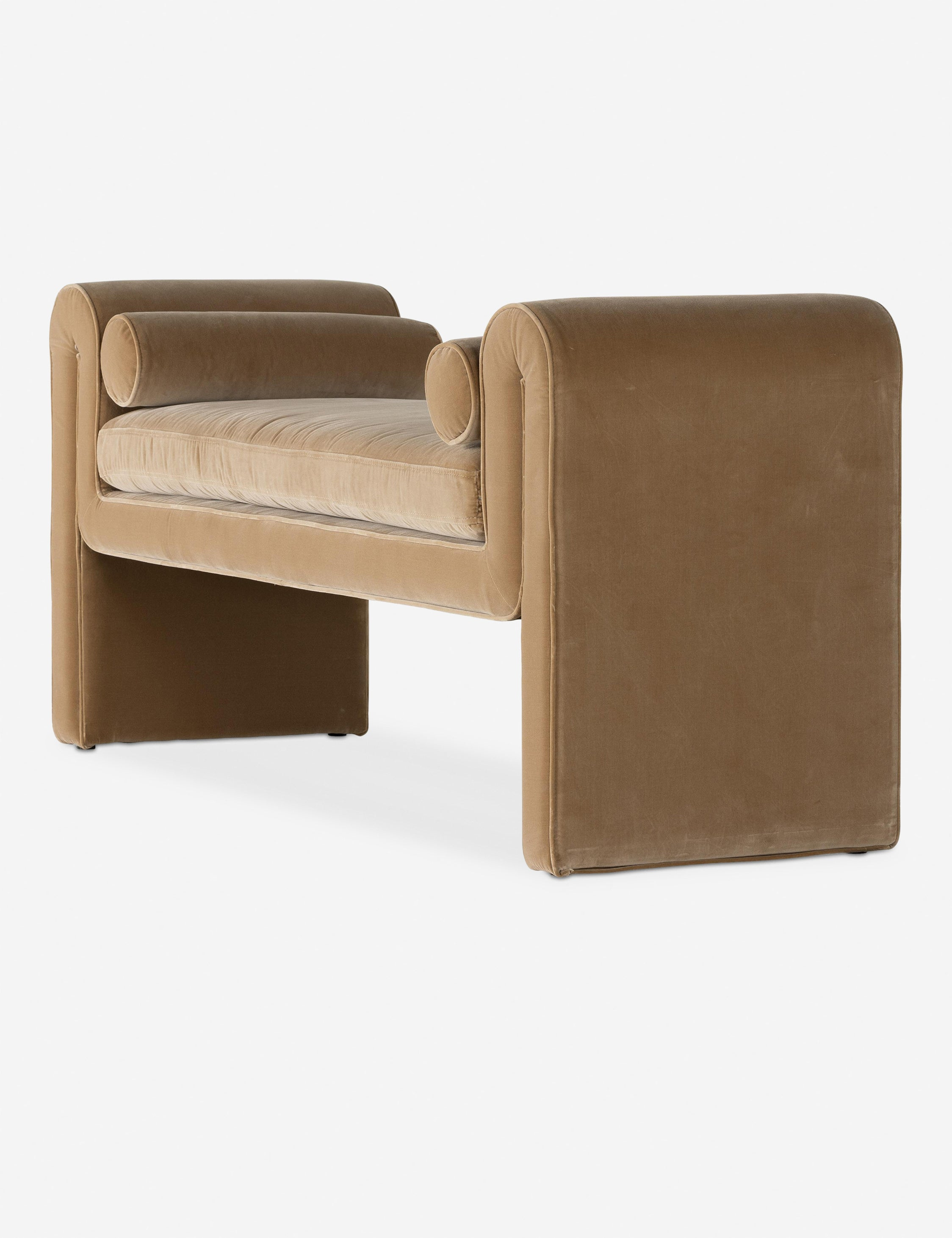 Rowe Bench - Buff Velvet