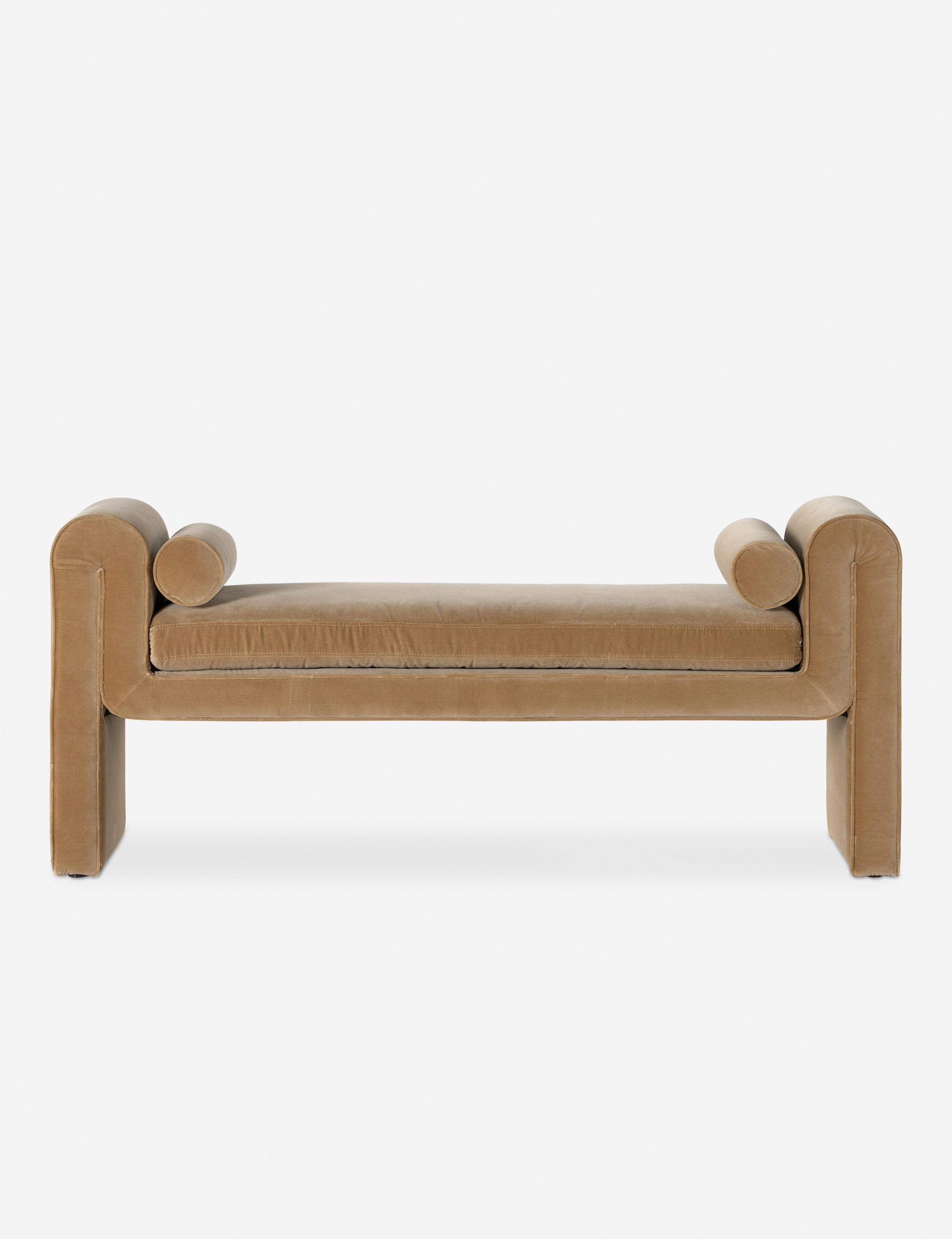 Rowe Bench - Buff Velvet