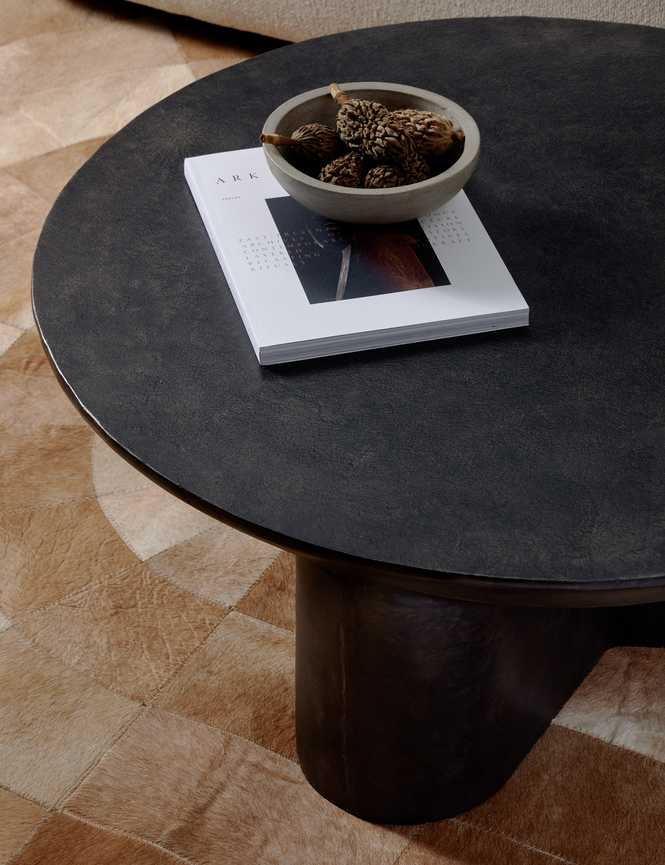 Lagos Round Coffee Table - Black
