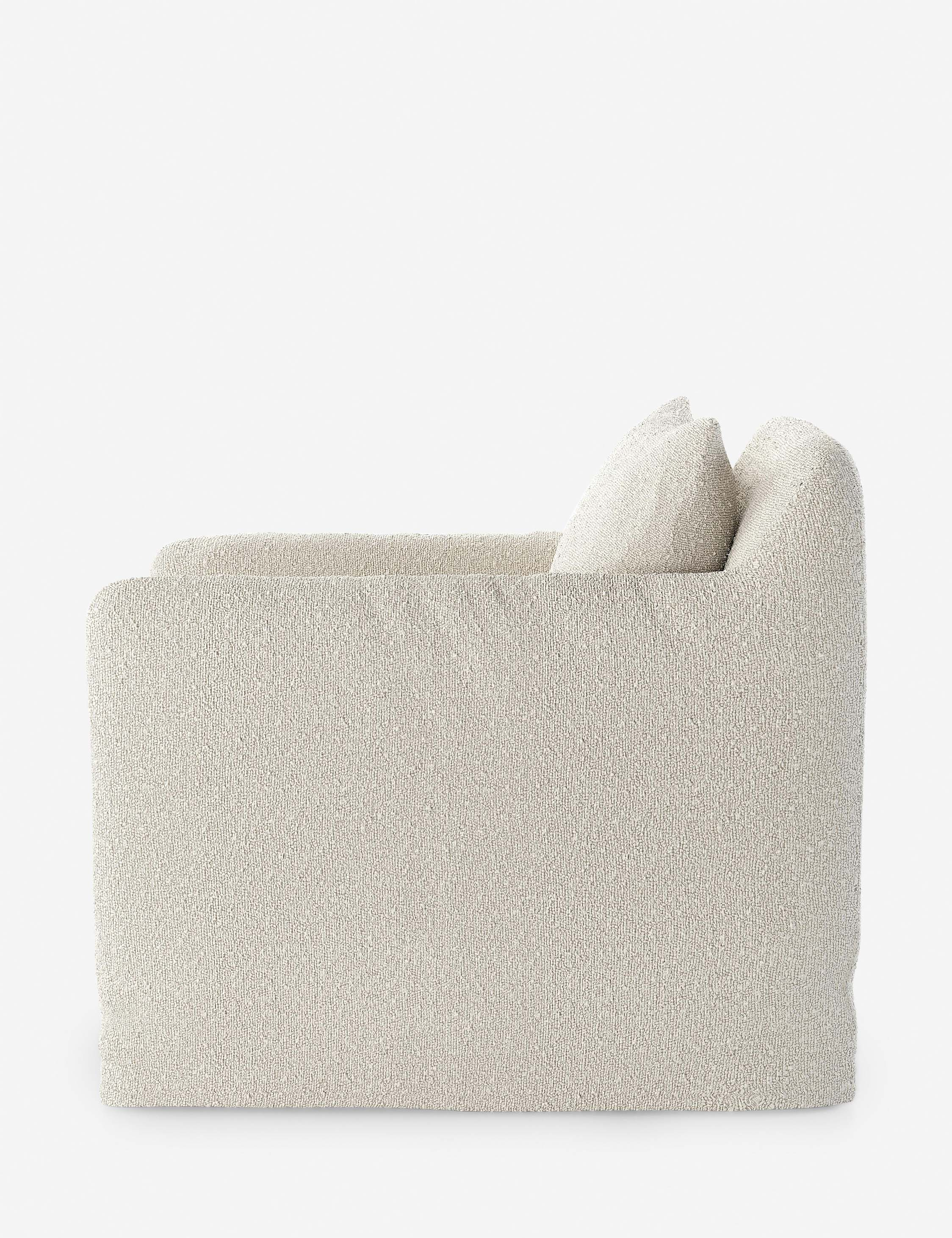 Sakura Indoor / Outdoor Swivel Chair - Cream Boucle