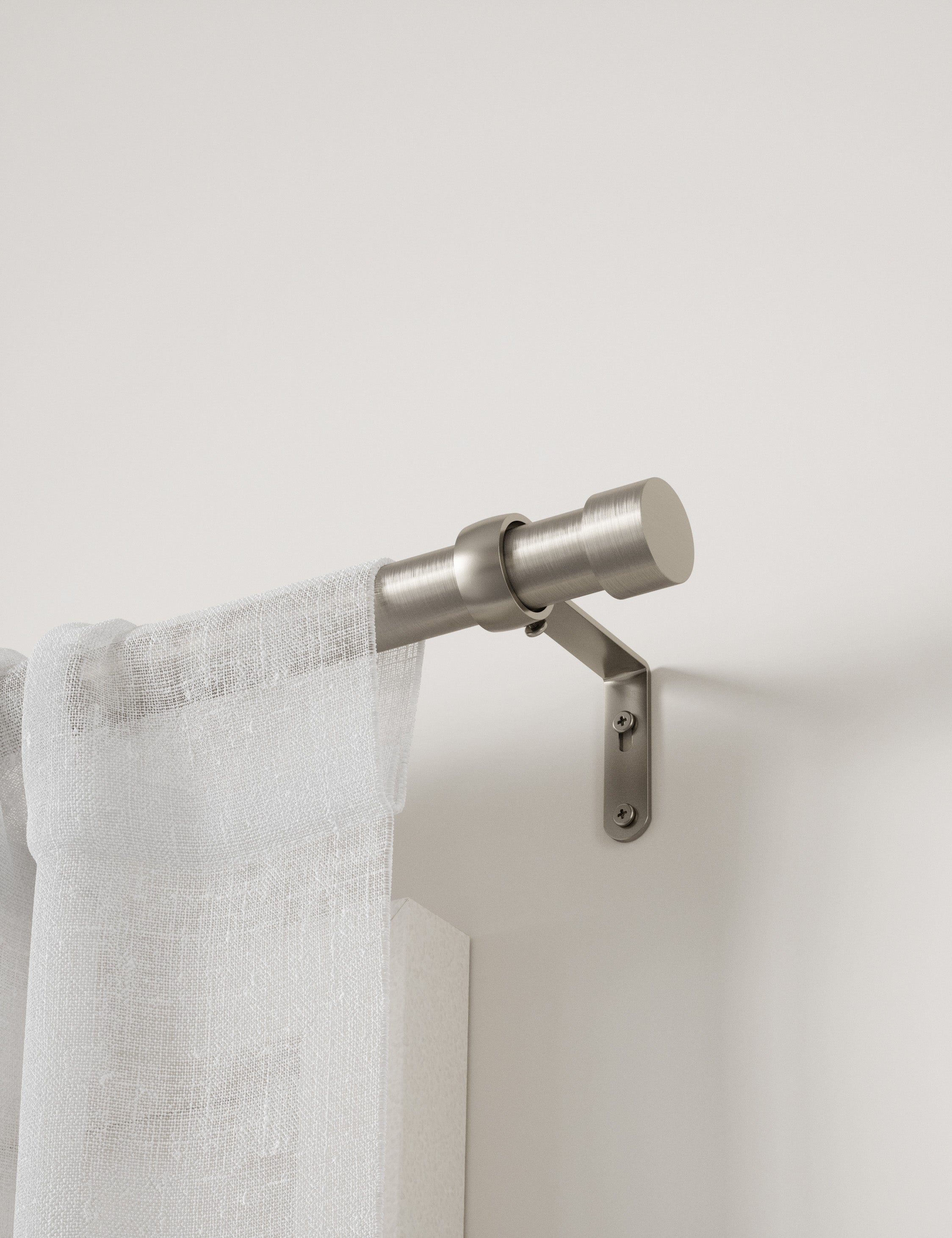 Porta Curtain Rod - Nickel / 36"-66"