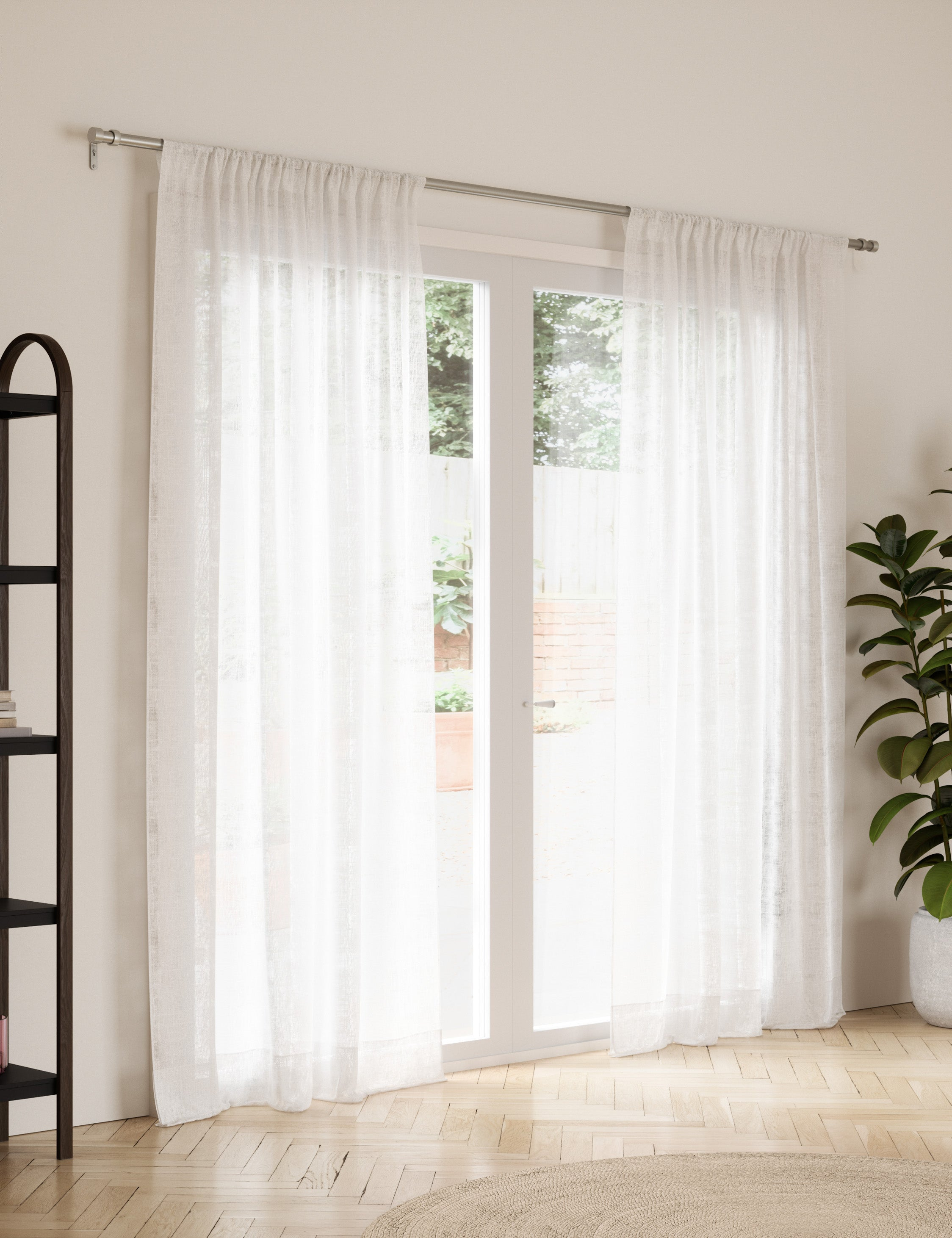 Porta Curtain Rod - Nickel / 36"-66"