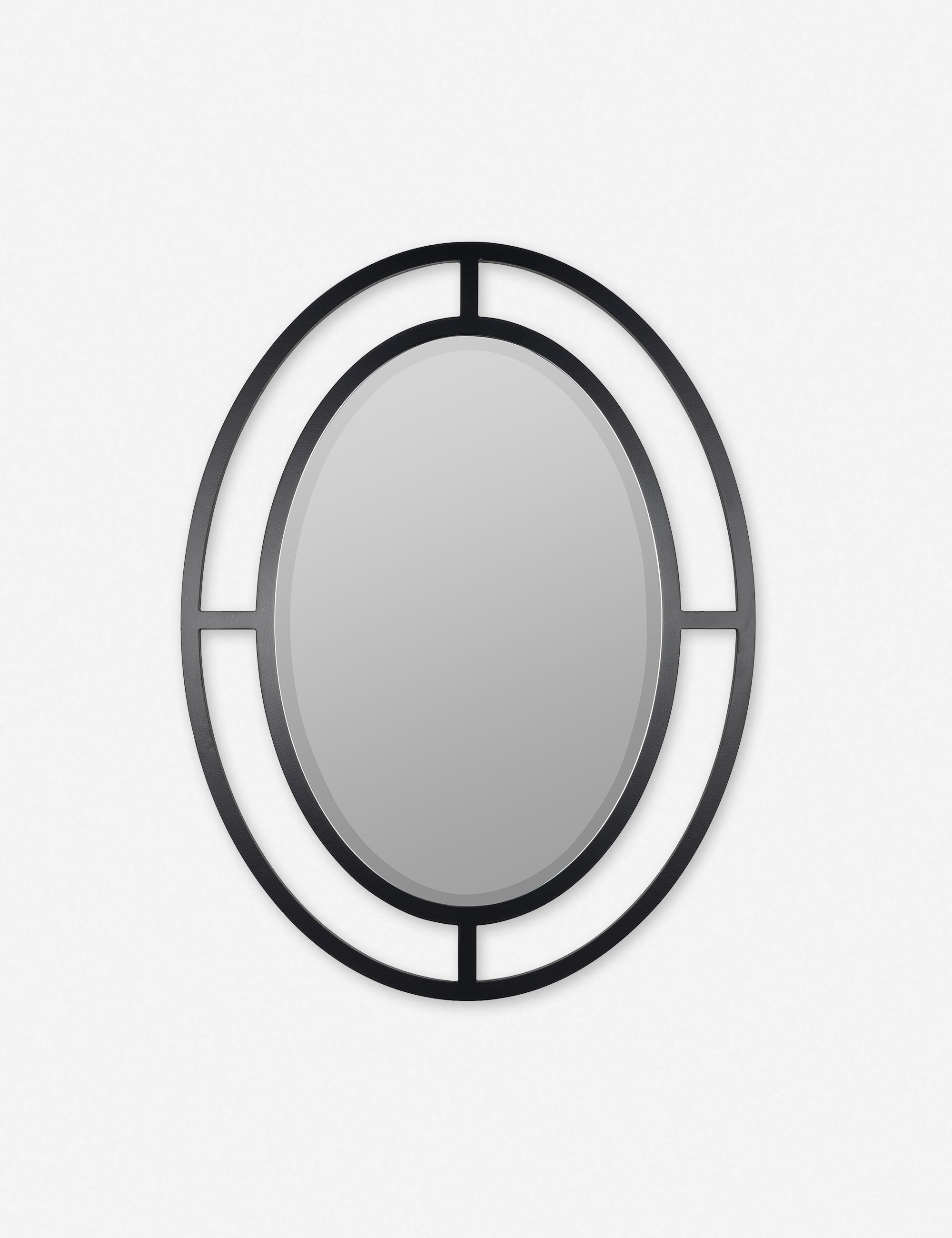 Samia Oval Mirror - Black