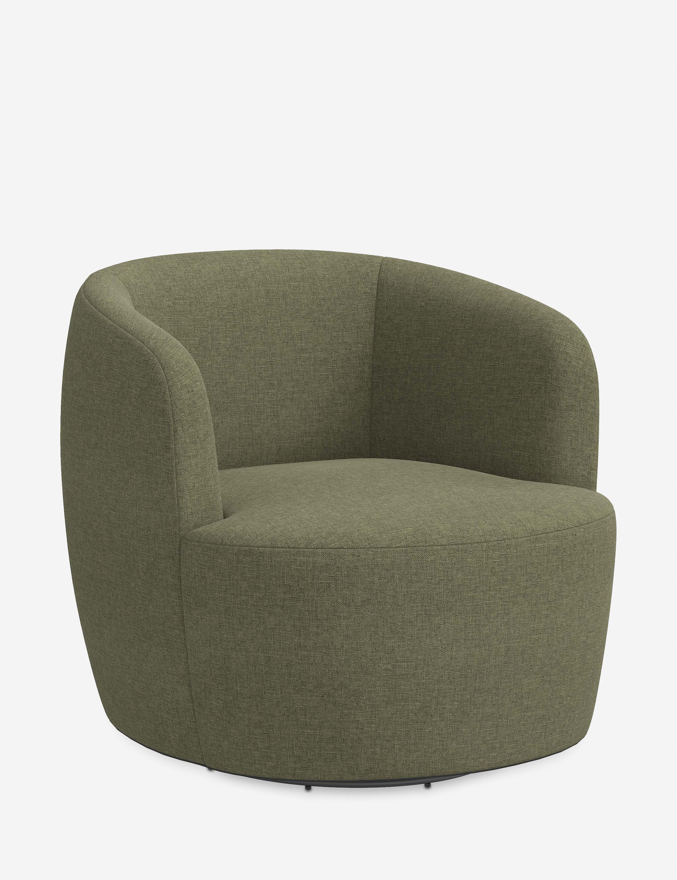 Rue Swivel Chair - Sage Linen