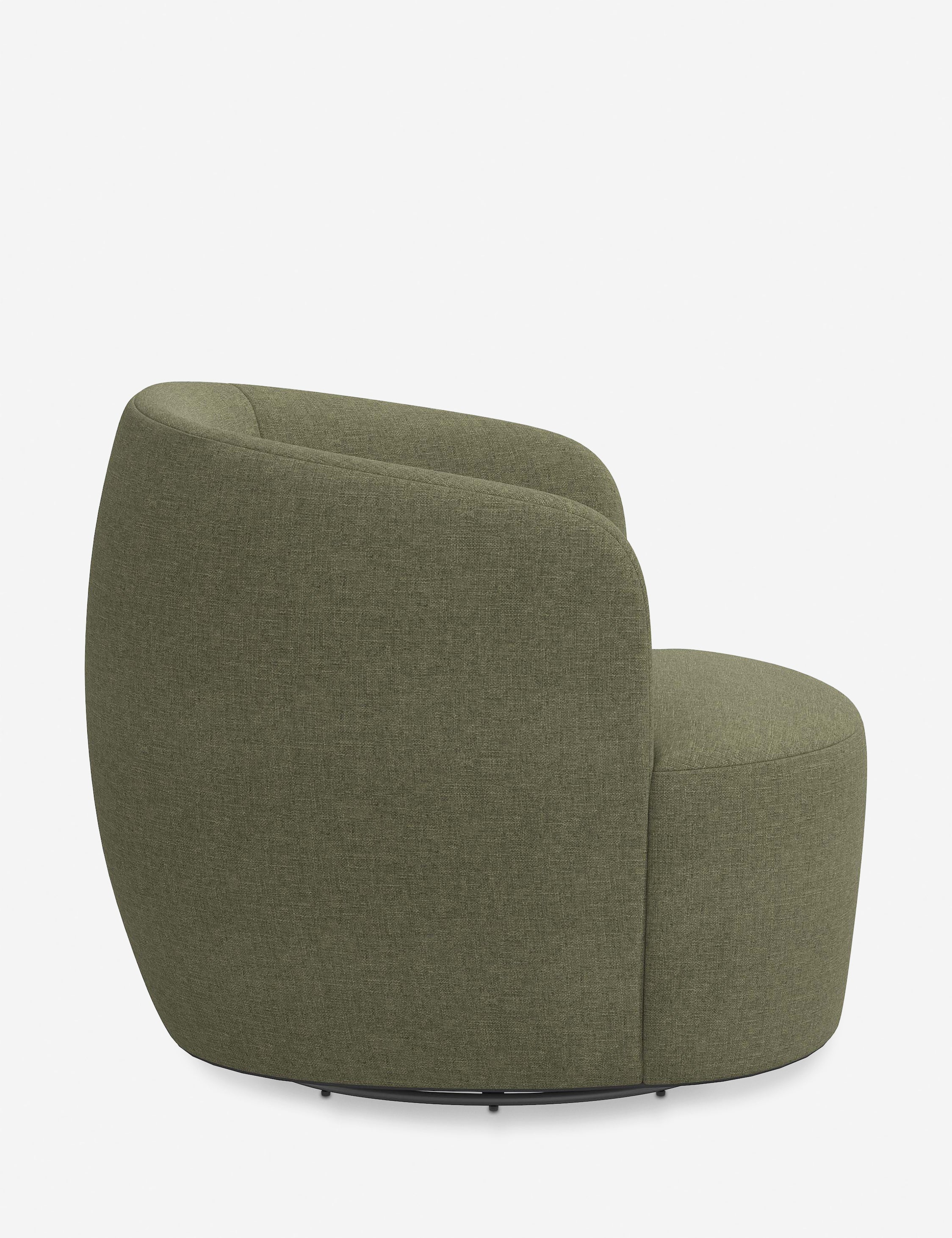 Rue Swivel Chair - Sage Linen