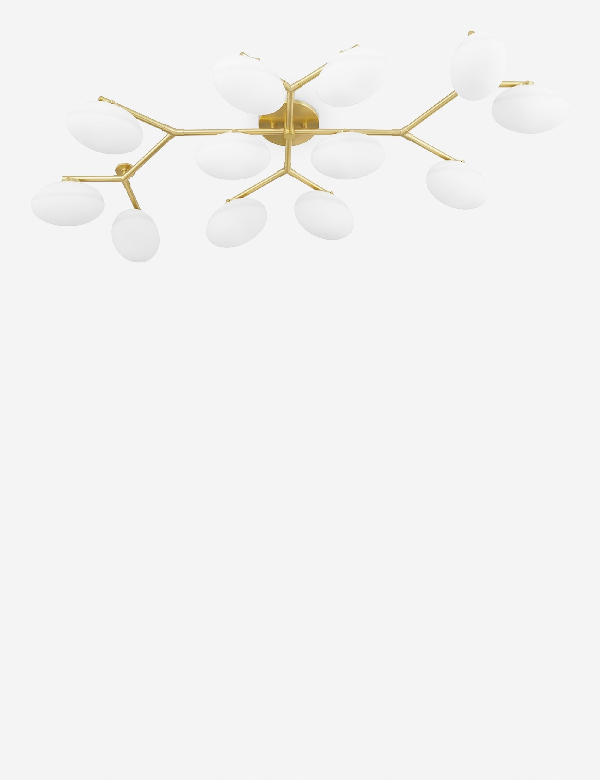 Solange Semi-Flush Mount Light - Antique Brass / 12 Light