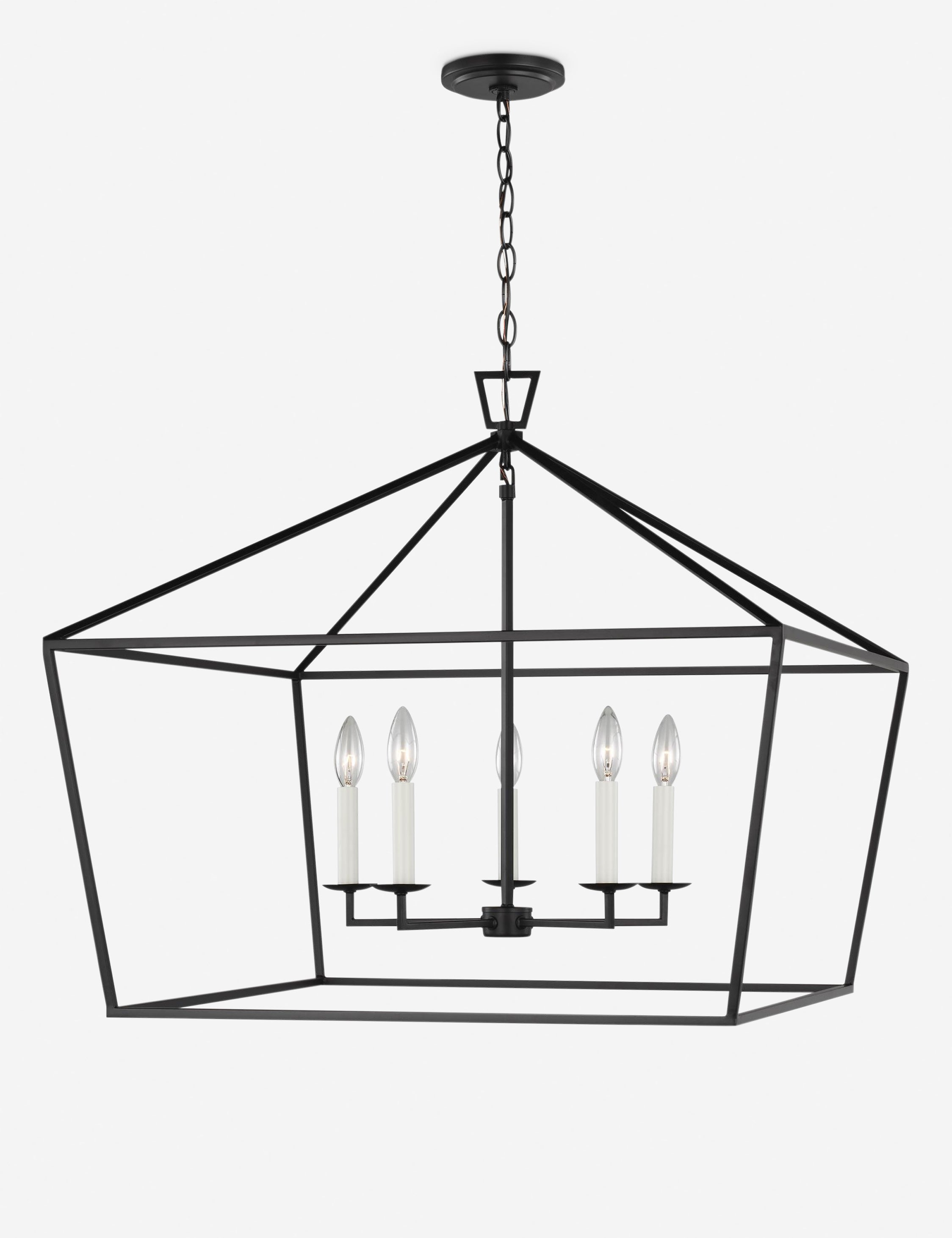 Gala Wide Pendant Light - Black / 28"W