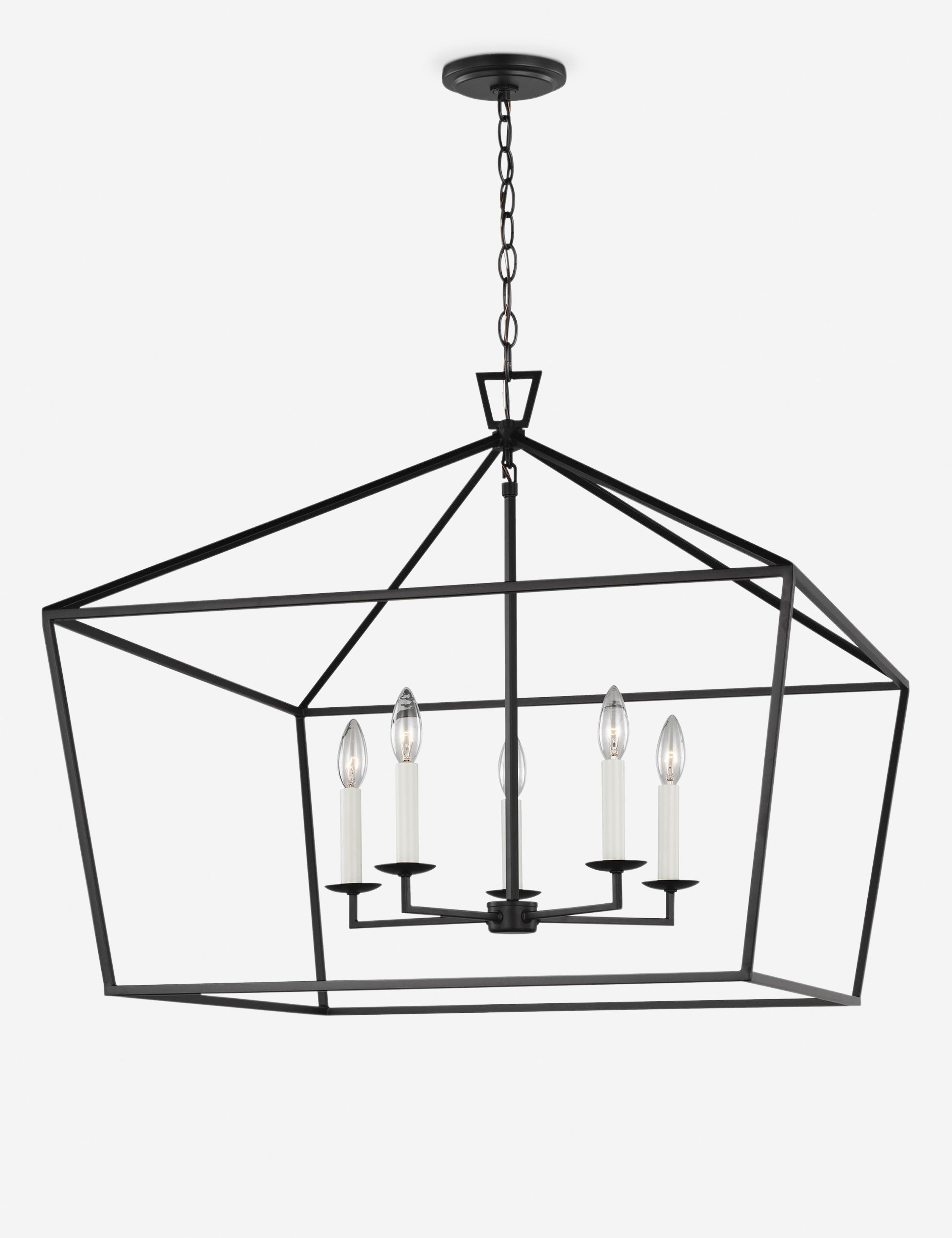 Gala Wide Pendant Light - Black / 28"W