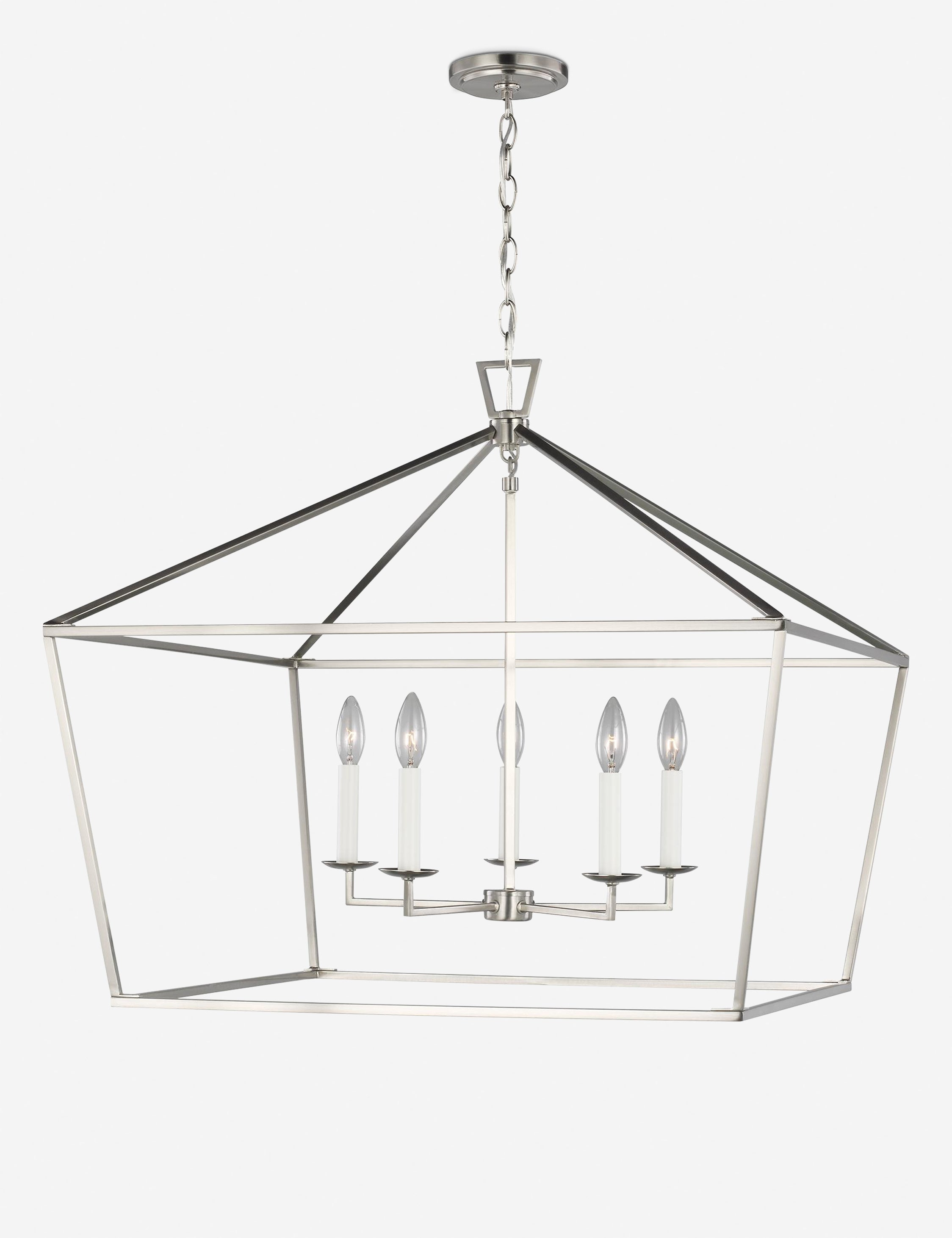 Gala Wide Pendant Light - Brushed Nickel / 28"W