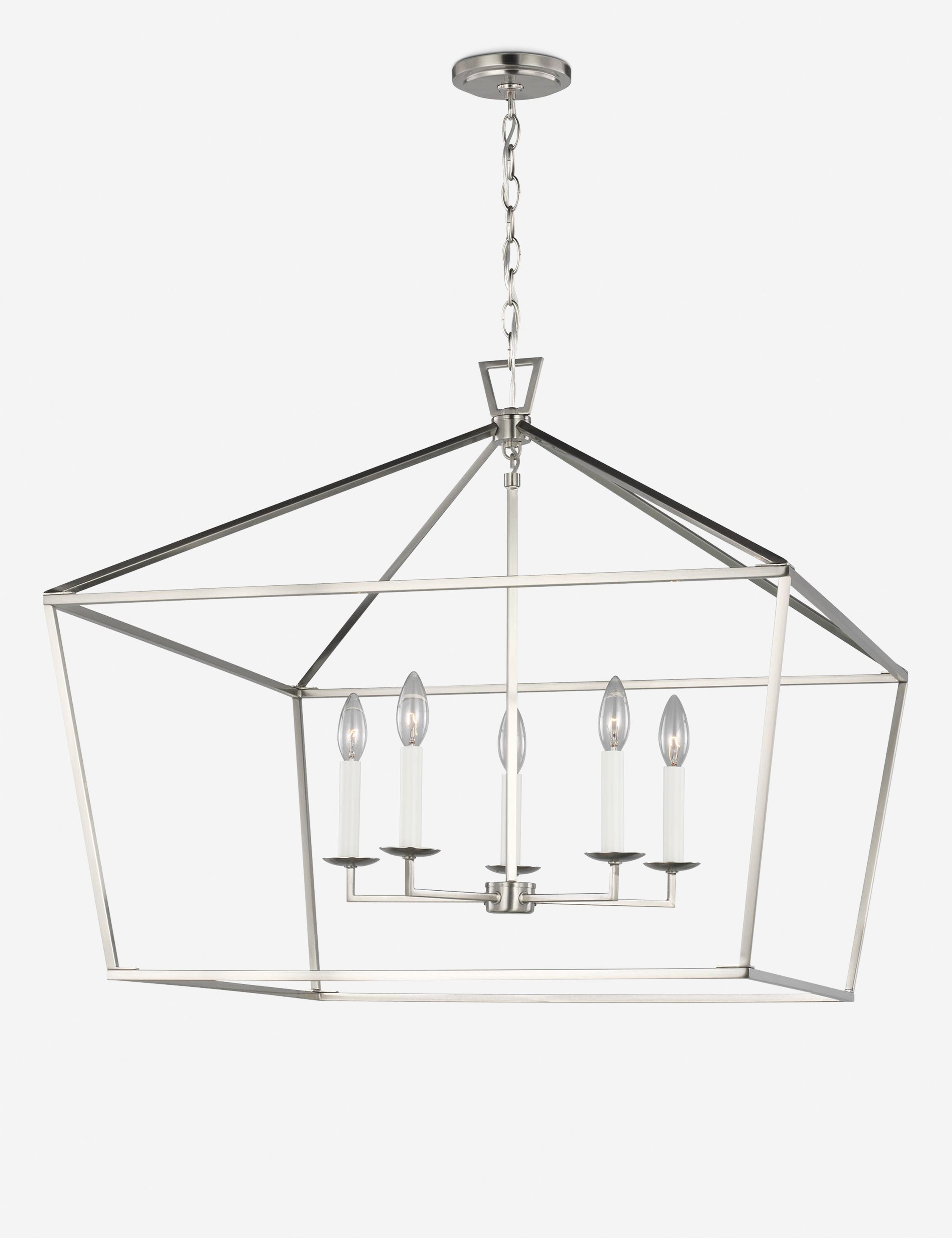 Gala Wide Pendant Light - Brushed Nickel / 28"W