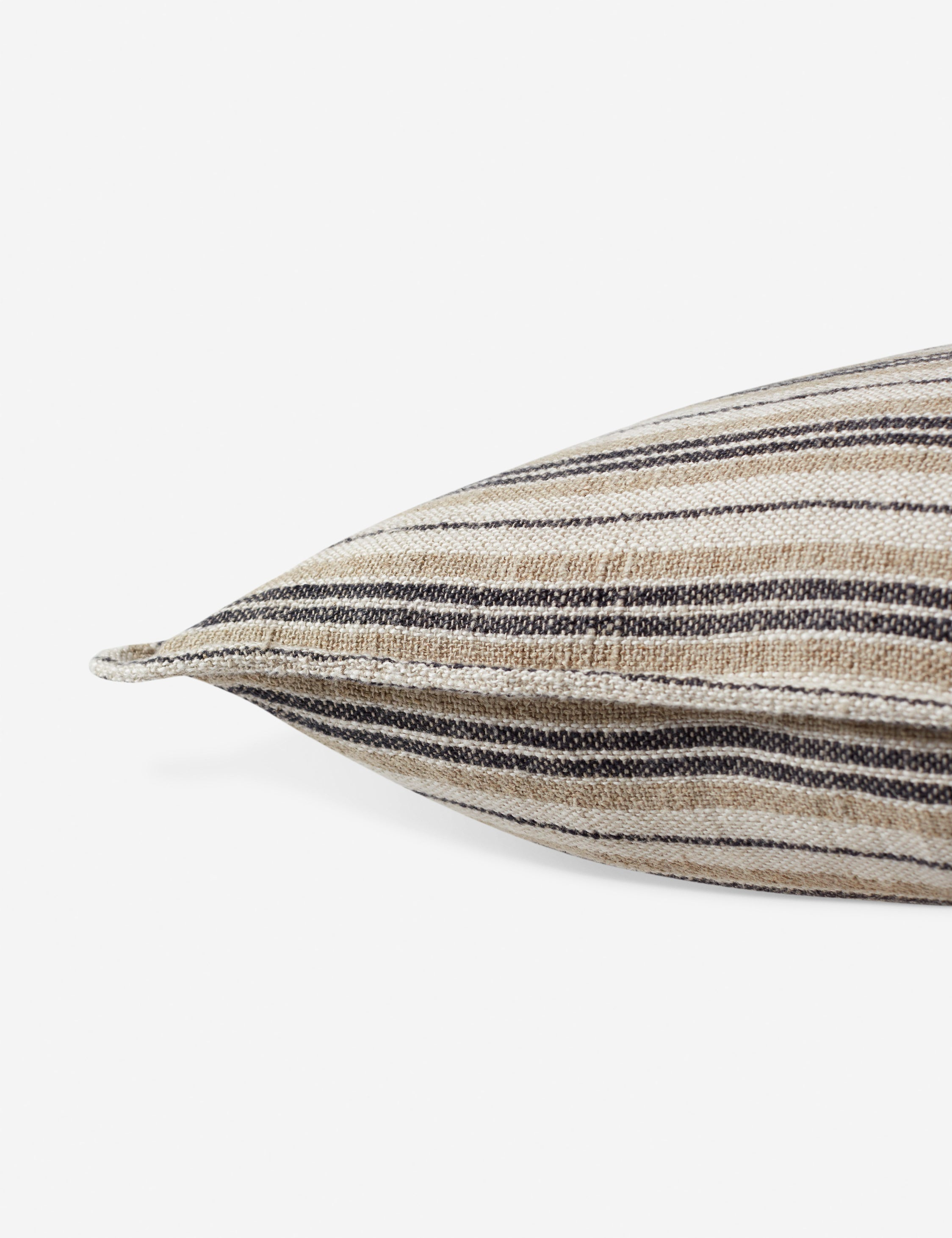Baptiste Linen Pillow - Brown and Cream / Square / Down