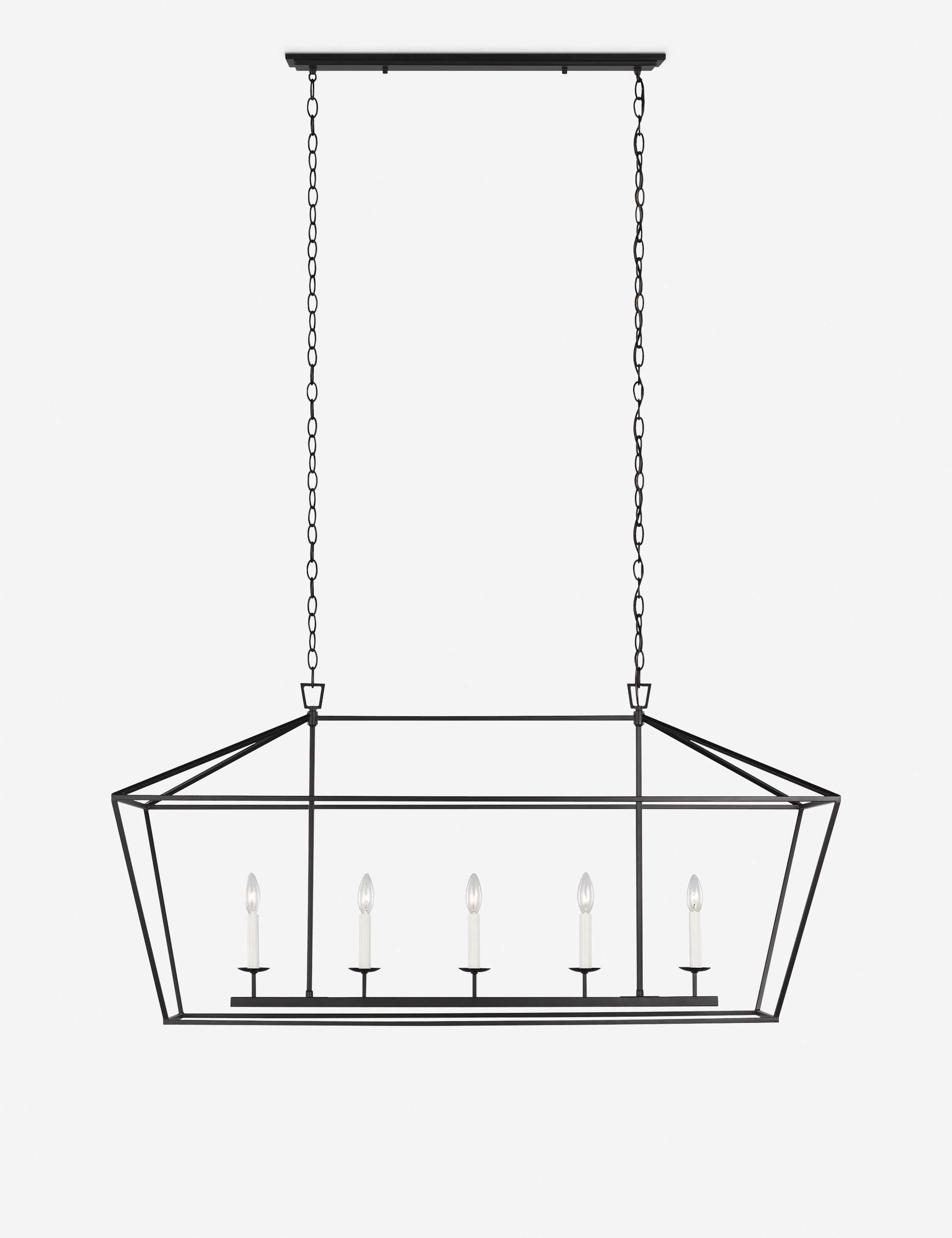 Gala Linear Chandelier - Black / 50"L