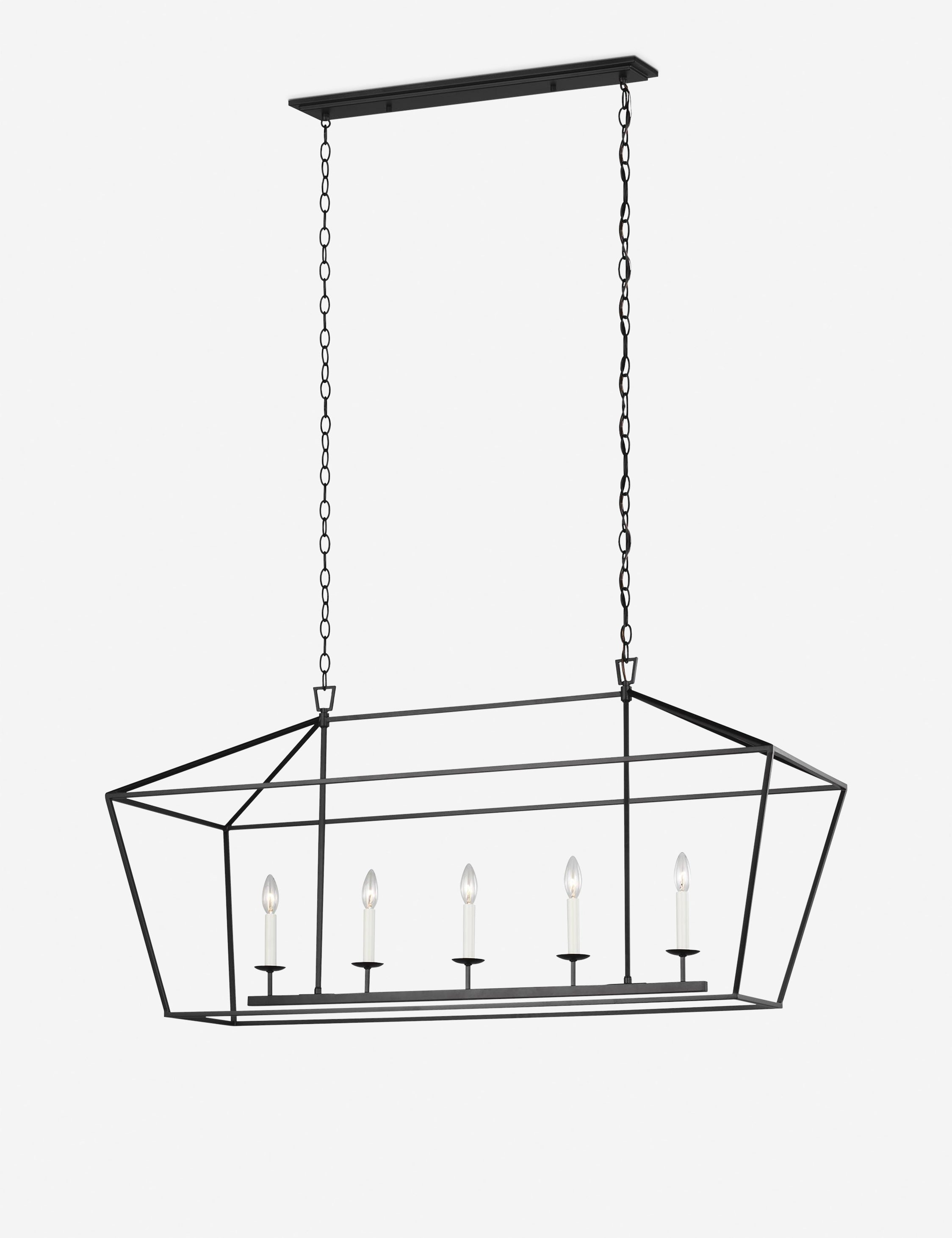 Gala Linear Chandelier - Black / 50"L