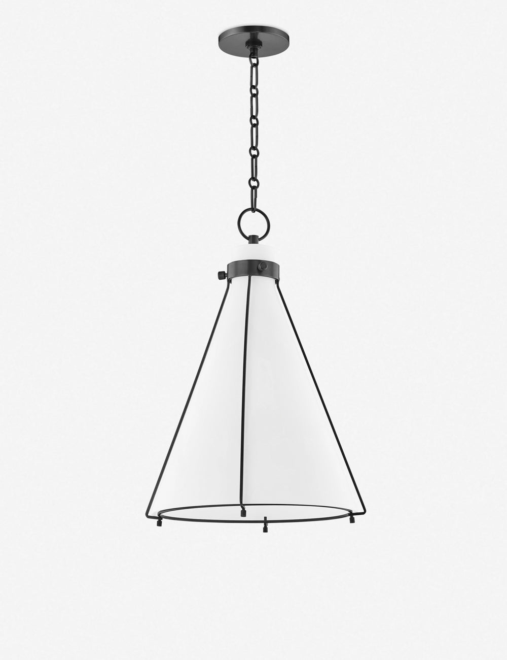 Sybil Pendant Light - Opal / Flared / Antique Bronze