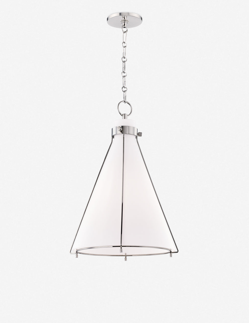Sybil Pendant Light - Opal / Flared / Polished Nickel