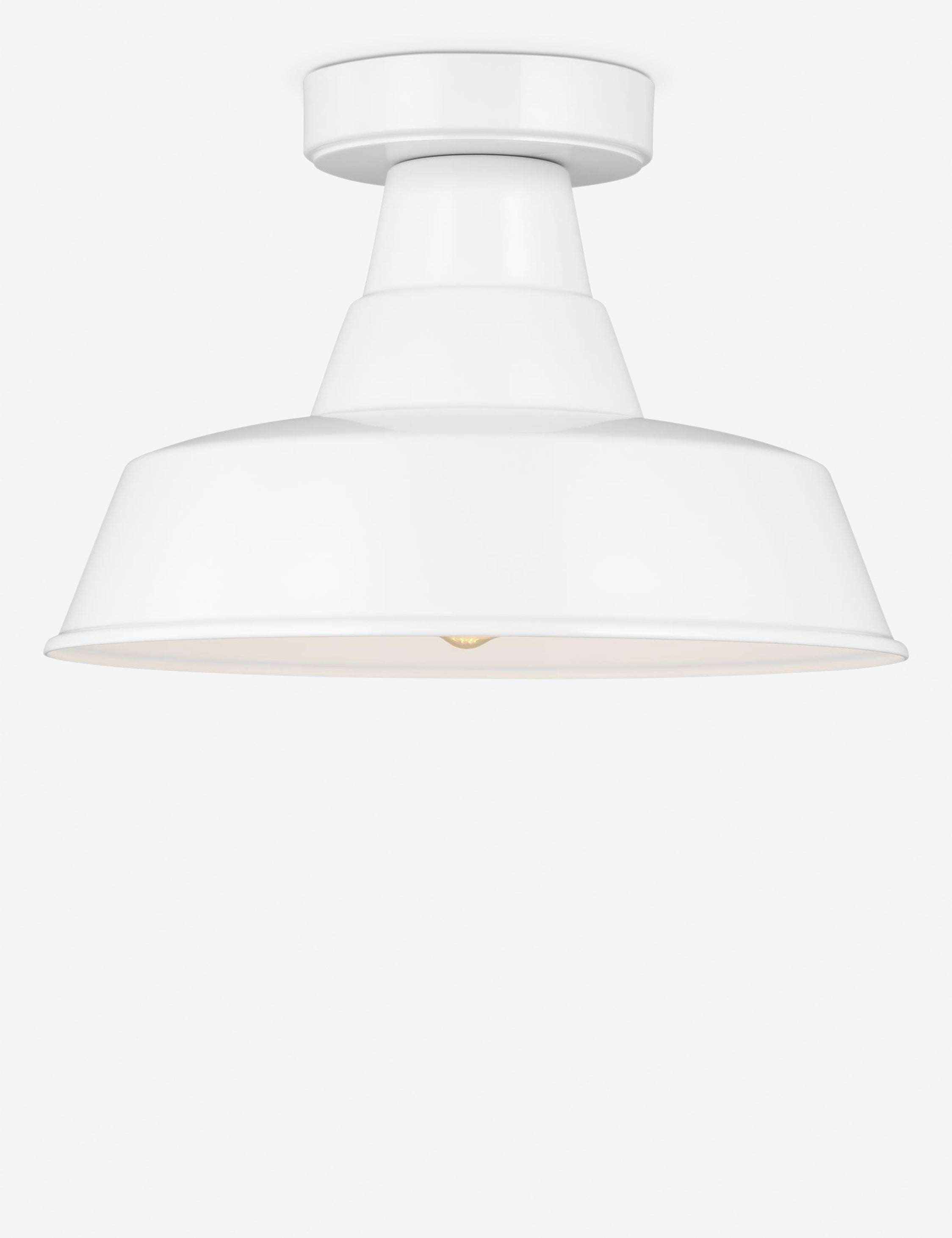 Fisher Outdoor Flush Mount - White / 12"Dia