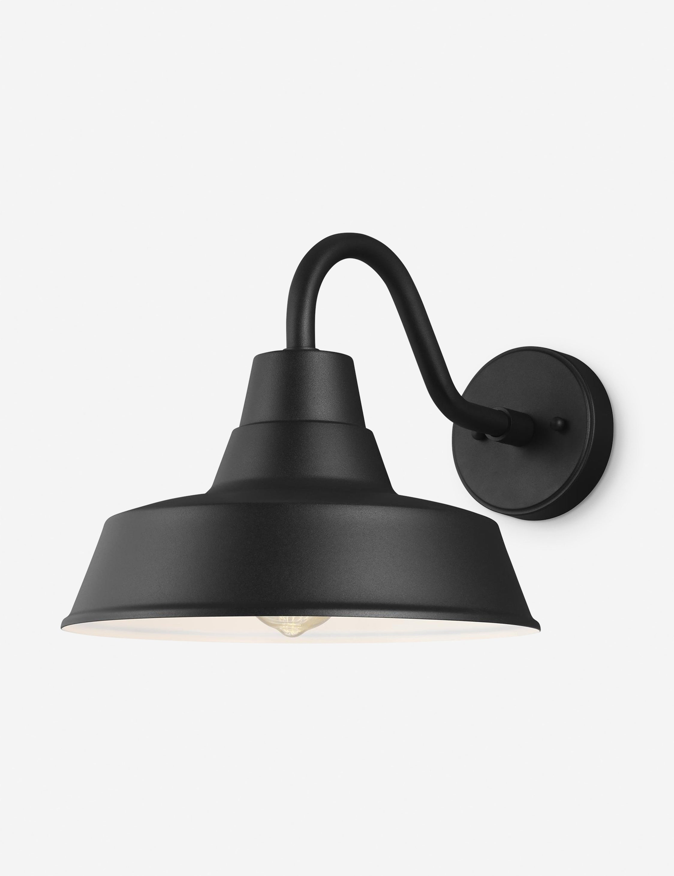 Fisher Outdoor Sconce - Black / 12"Dia