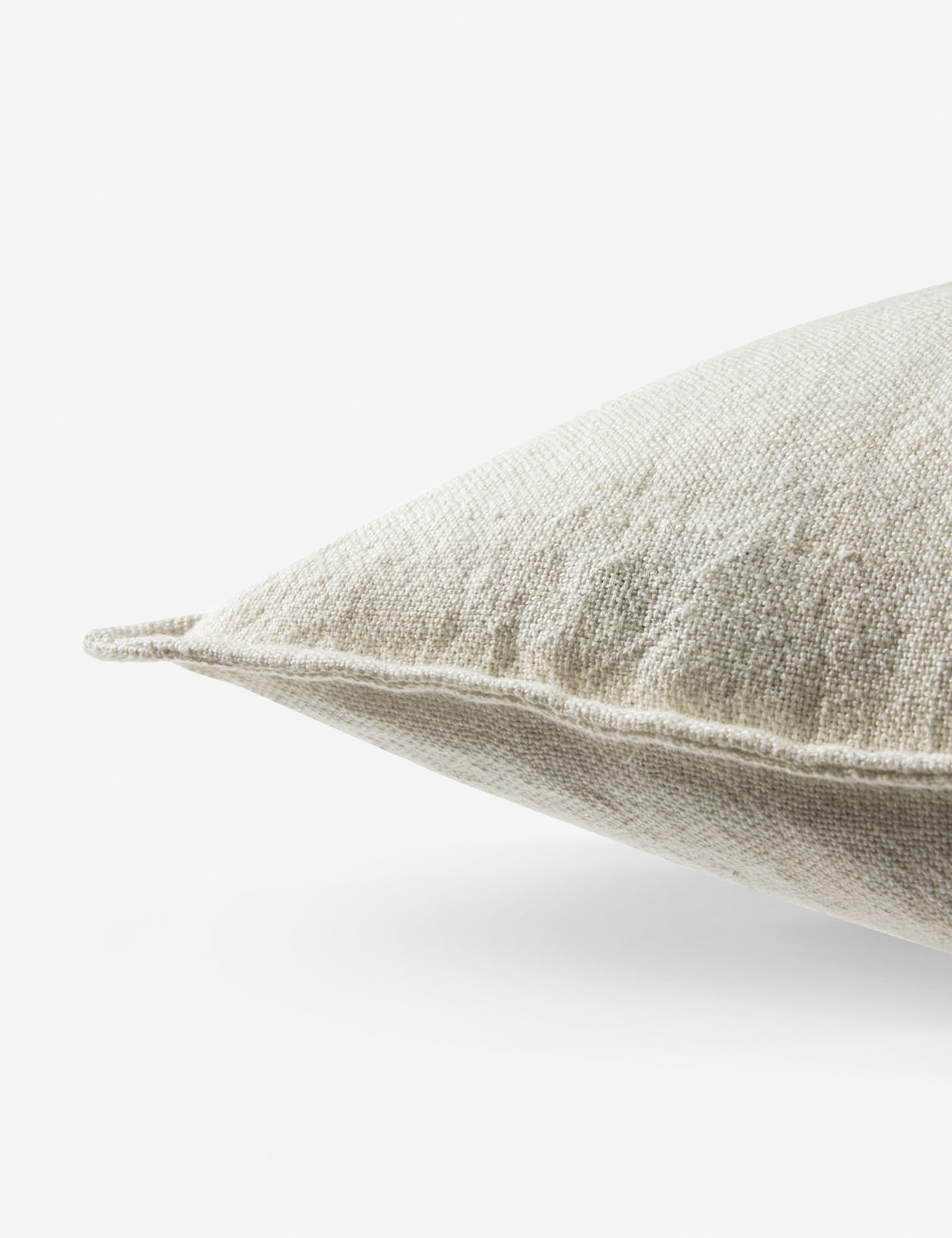 Emalita Linen Pillow - White / Down
