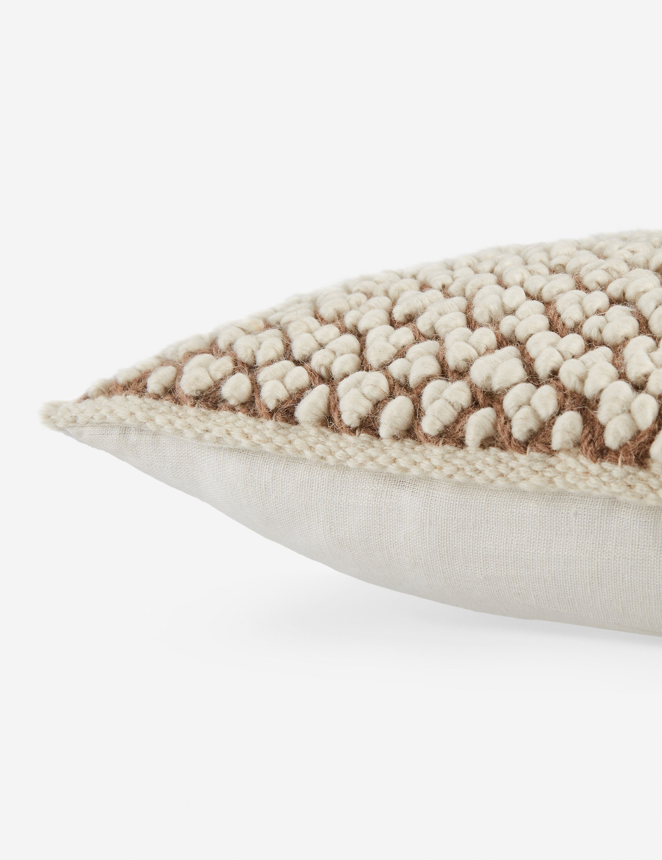 Luan Pillow - Tan and Ivory / Polyester