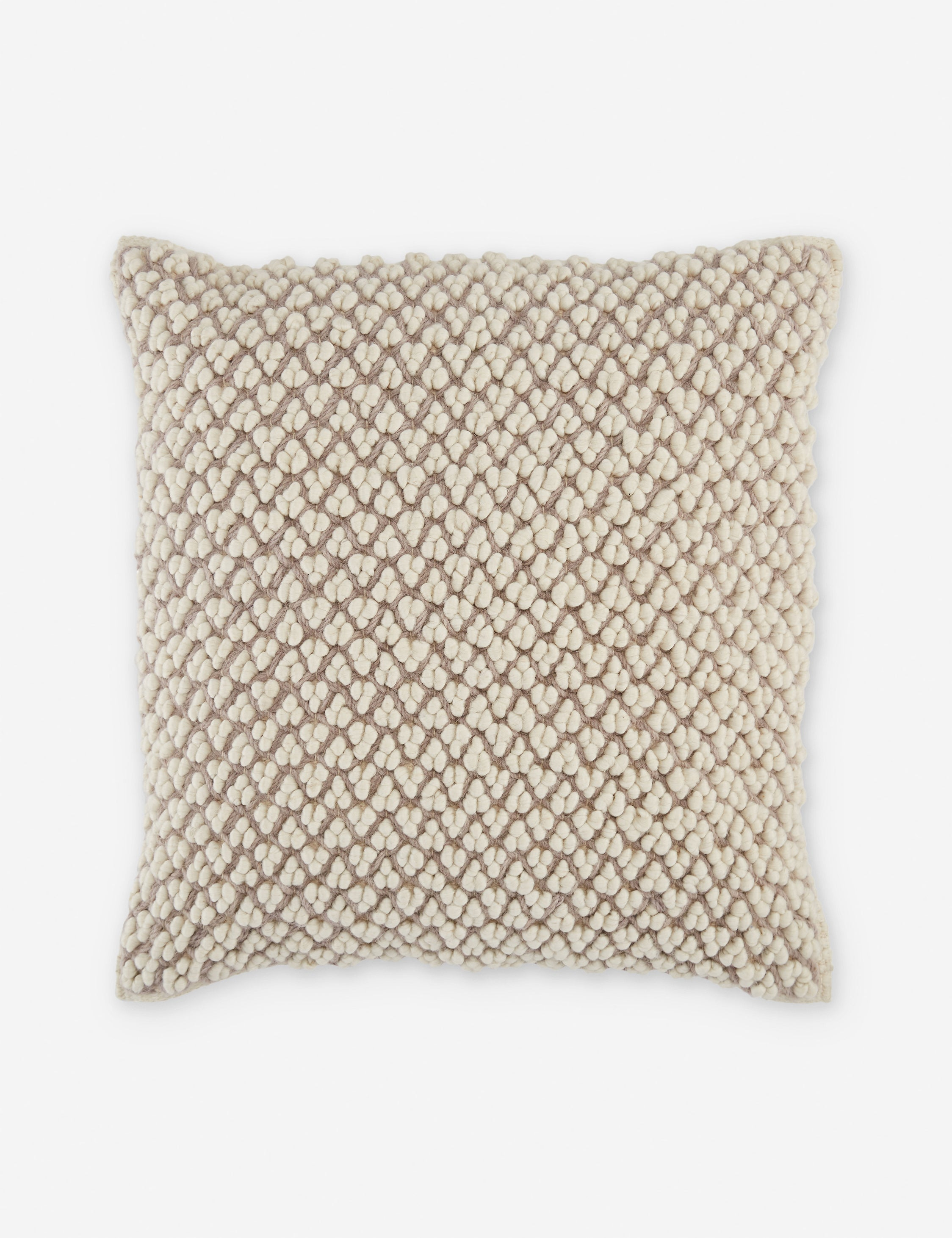 Luan Pillow - Taupe and Ivory / Polyester