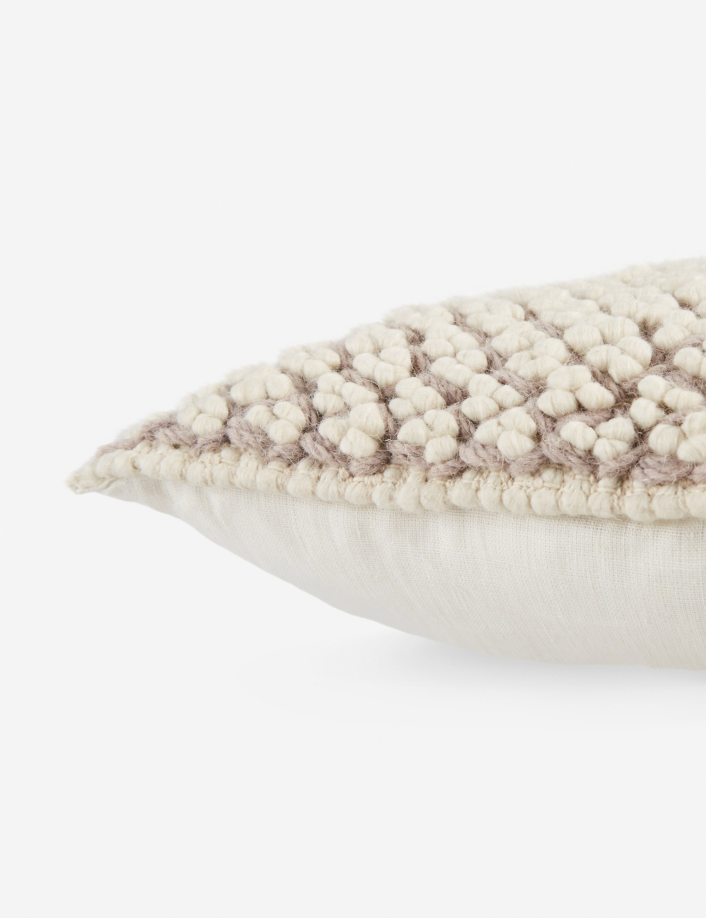 Luan Pillow - Taupe and Ivory / Polyester