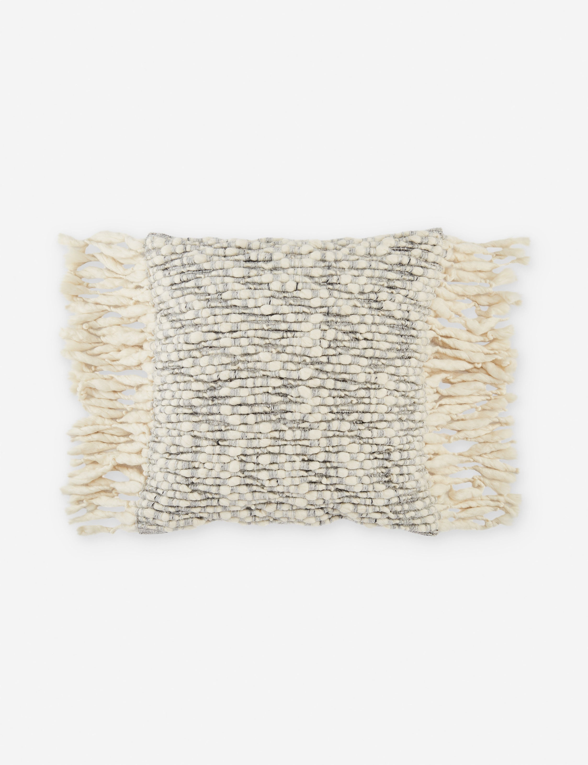 Morley Pillow - Ivory and Gray / Polyester