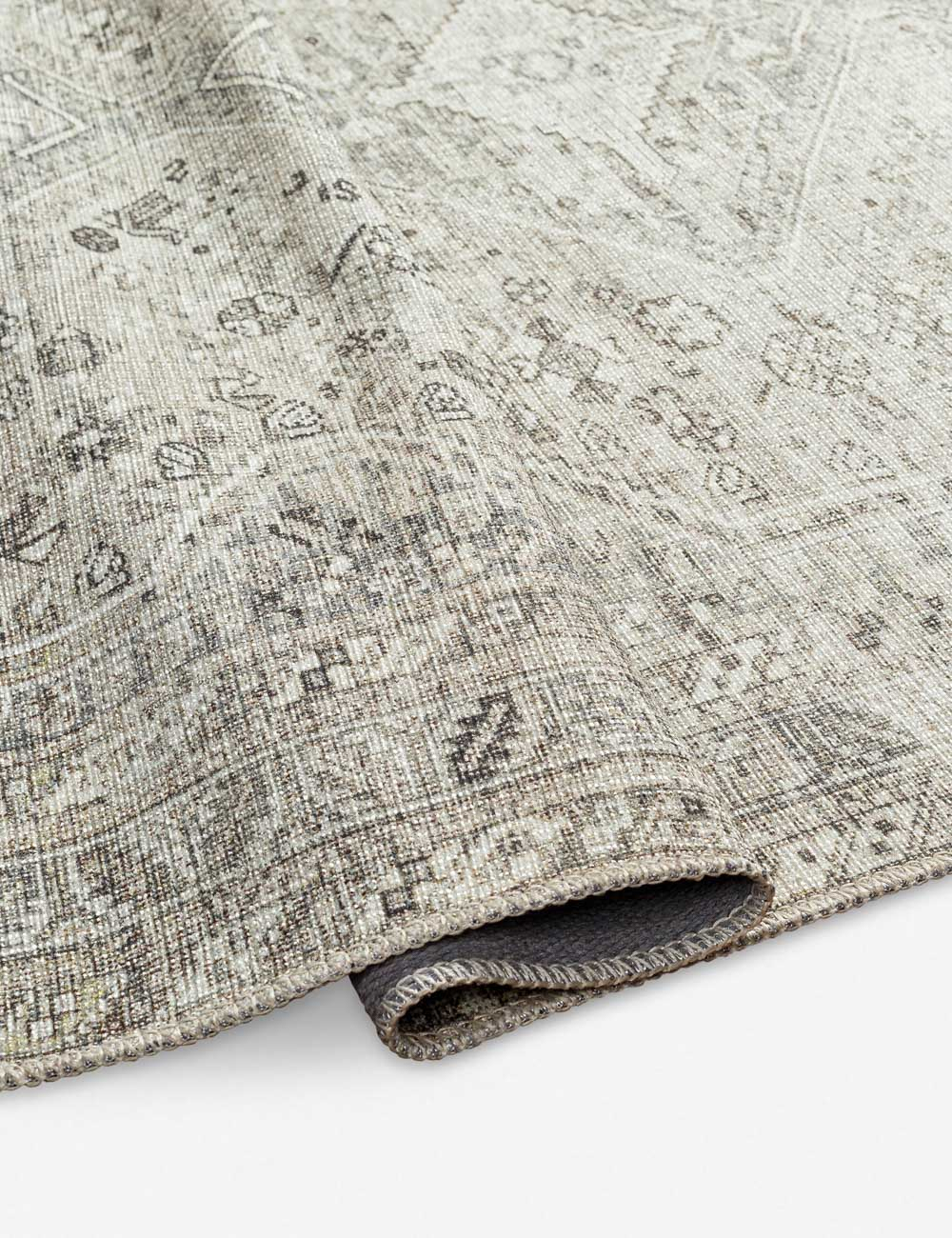 Cade Washable Rug - Gray / 2' x 2'11"