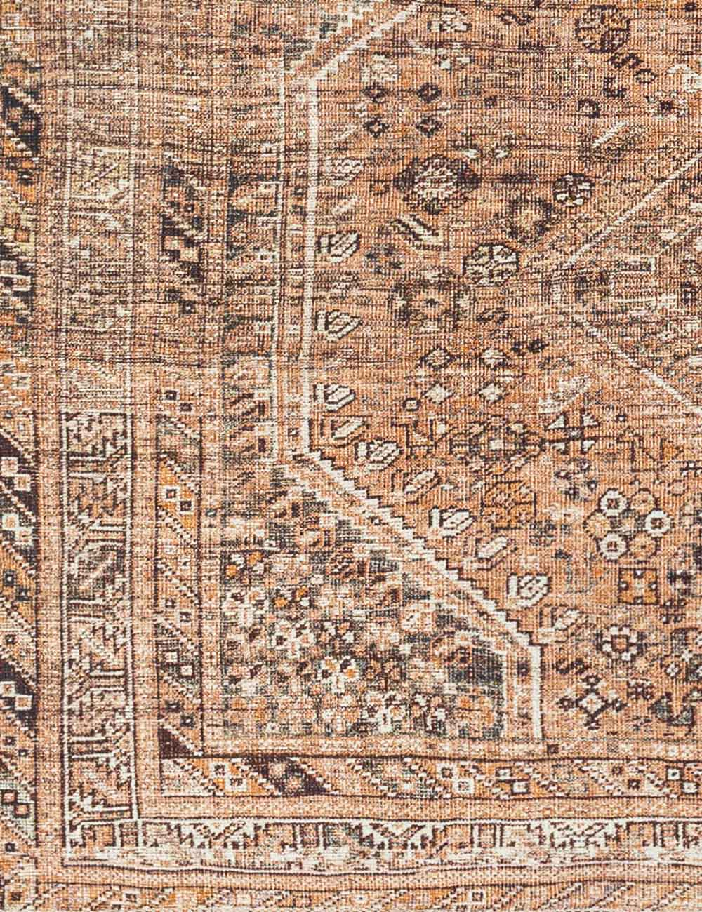 Cade Washable Rug - Orange / 2' x 2'11"