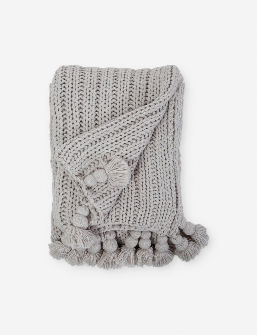 Anacapa Oversized Throw by Pom Pom at Home - Light Gray