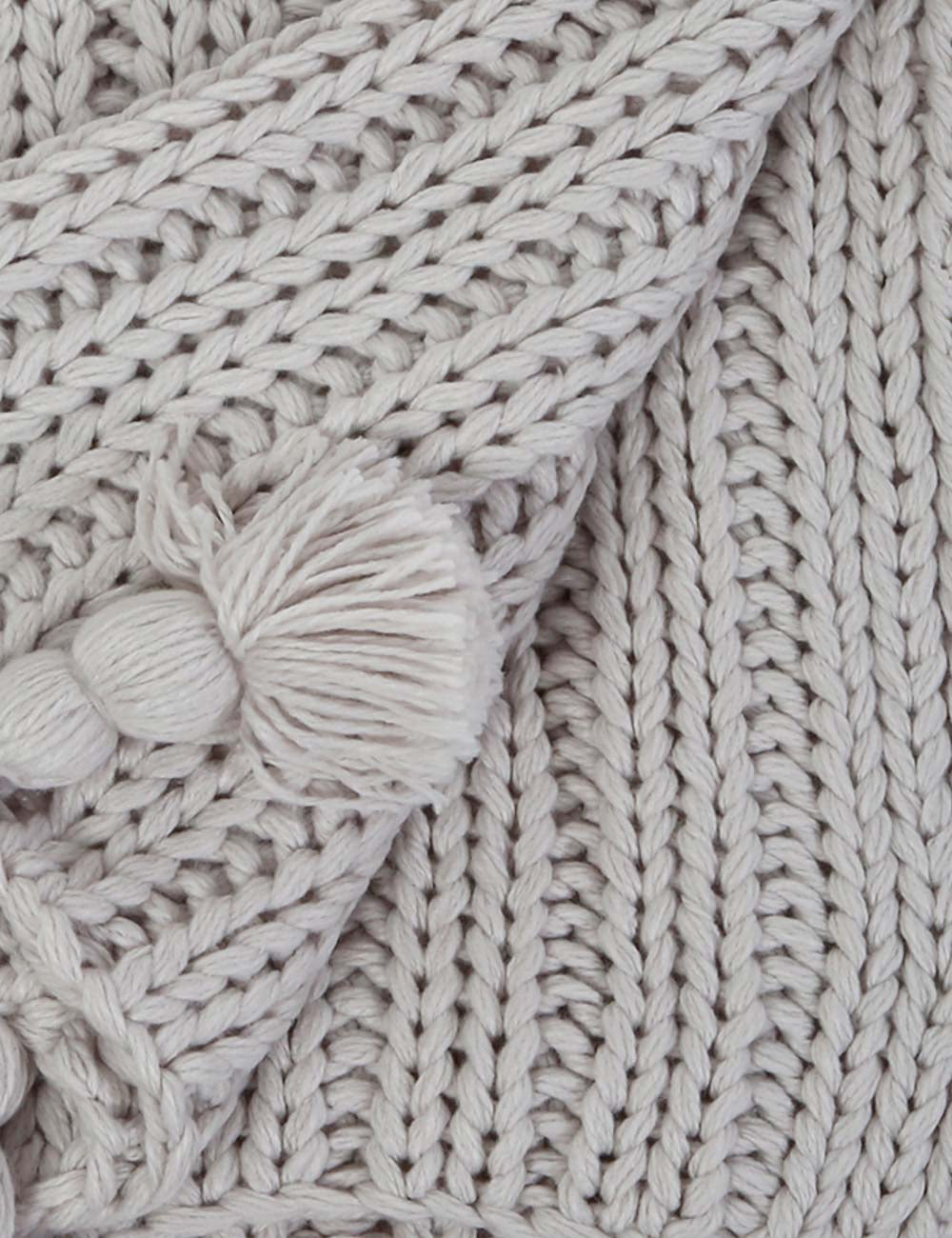 Anacapa Oversized Throw by Pom Pom at Home - Light Gray