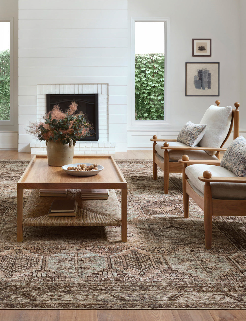 Billie Rug by Amber Lewis x Loloi - Clay and Sage / 7'6" x 9'6"