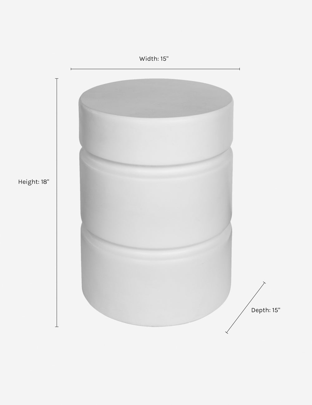 Marke Indoor / Outdoor Round Side Table - White